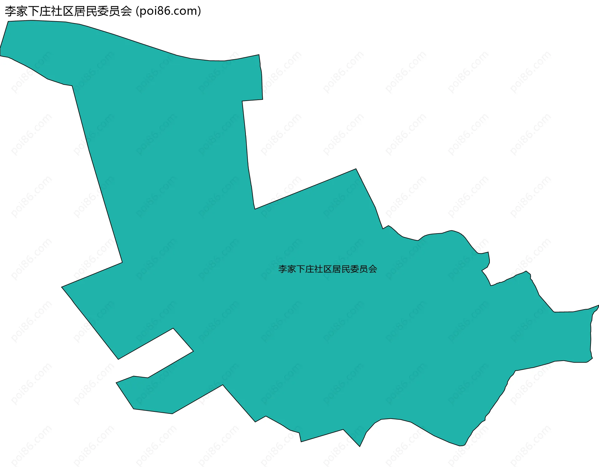 李家下庄社区居民委员会边界地图