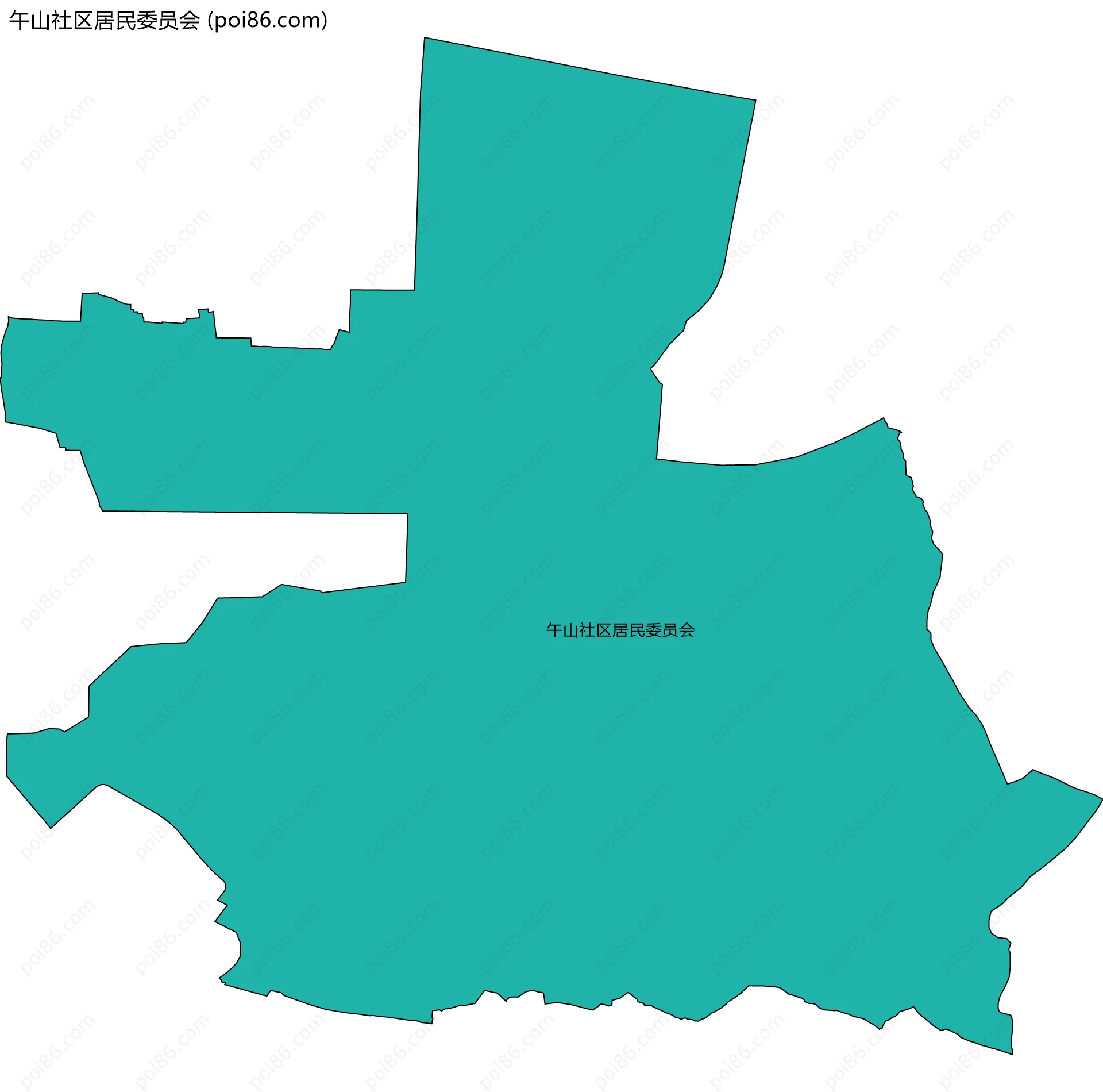 午山社区居民委员会边界地图