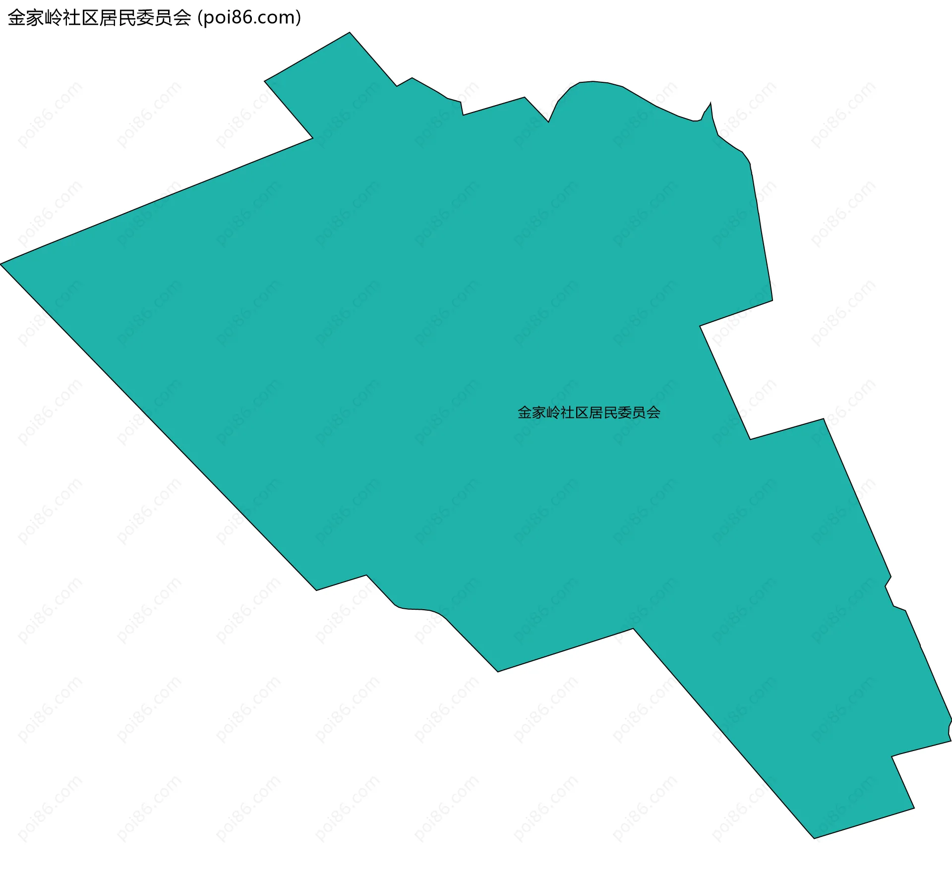 金家岭社区居民委员会边界地图