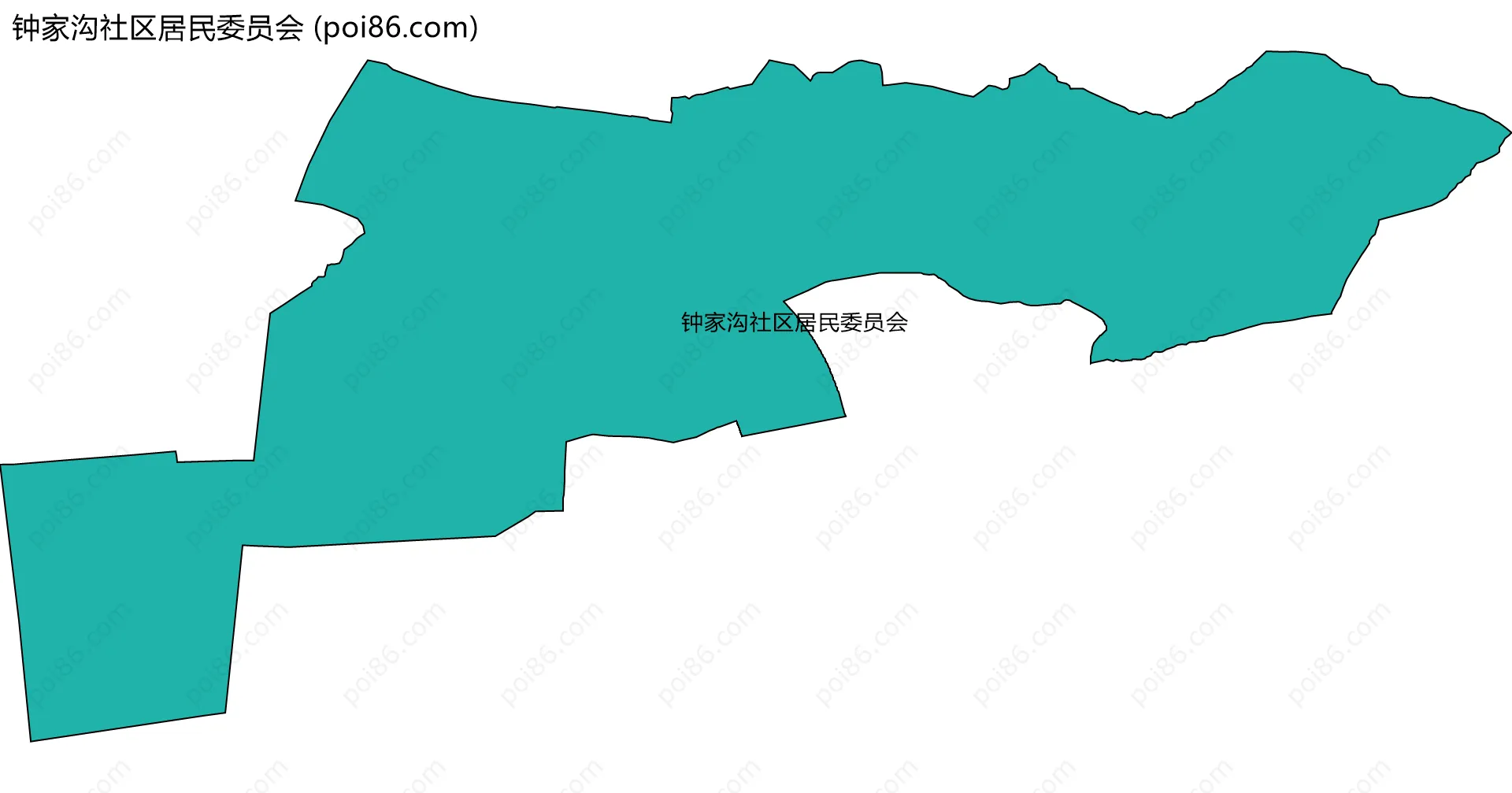 钟家沟社区居民委员会边界地图