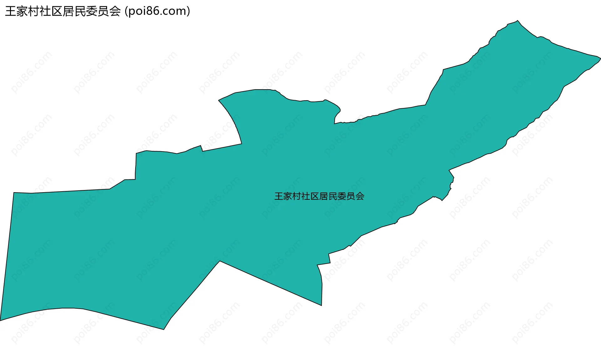 王家村社区居民委员会边界地图