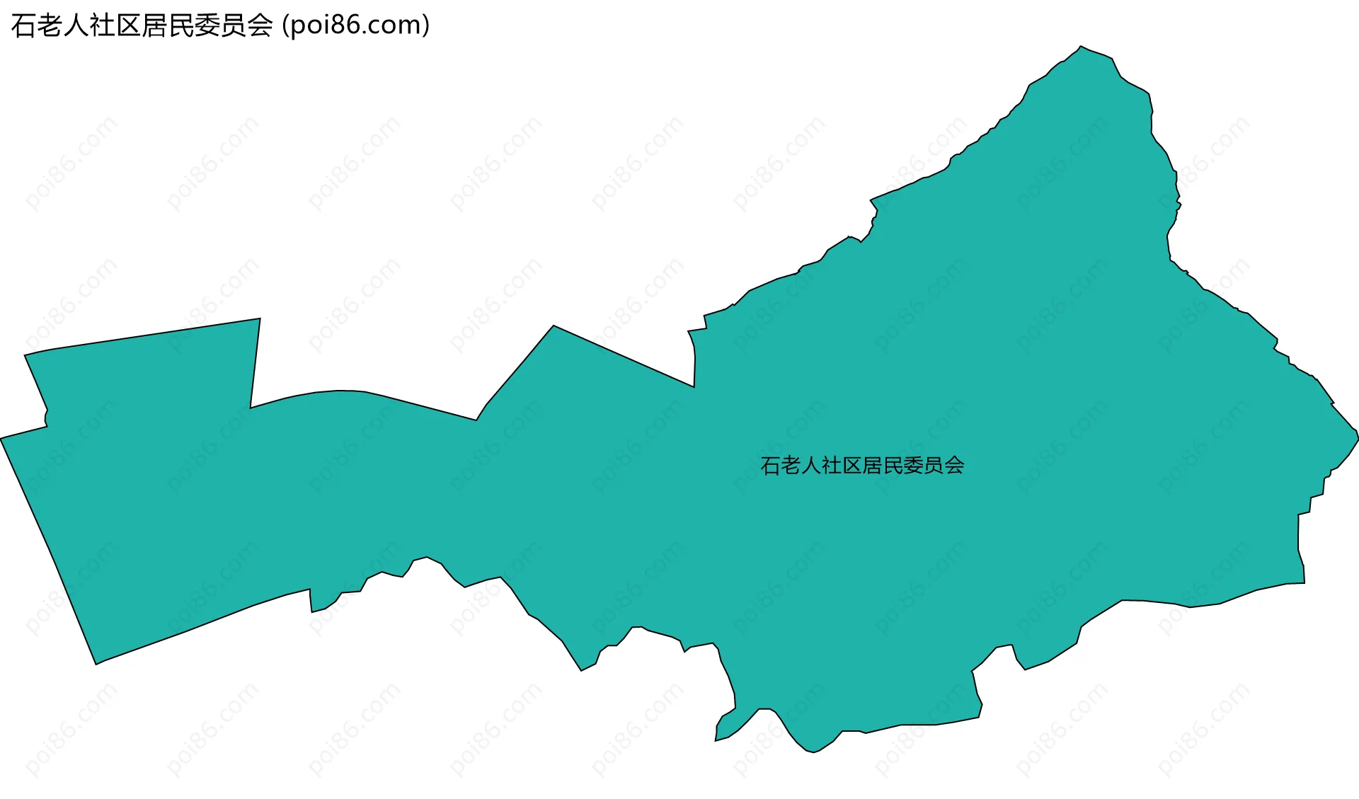 石老人社区居民委员会边界地图
