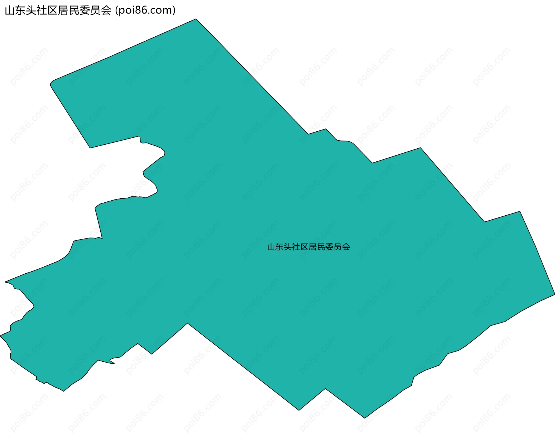 山东头社区居民委员会边界地图