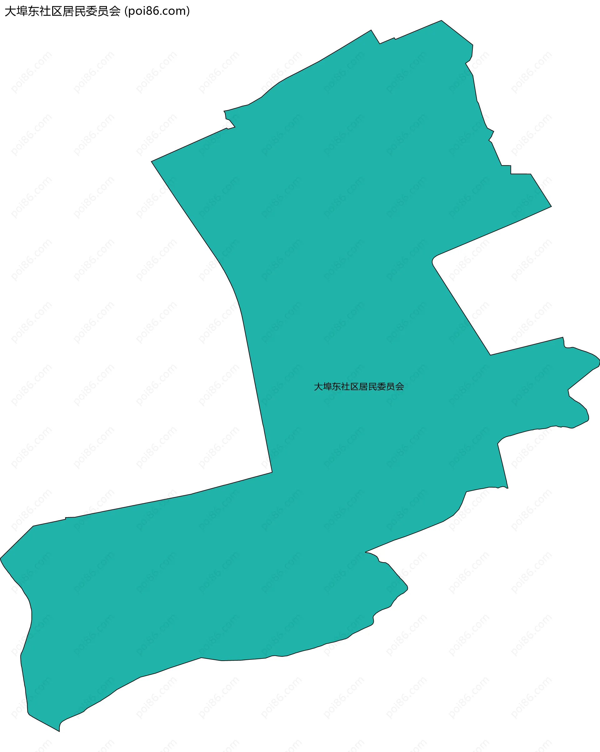 大埠东社区居民委员会边界地图