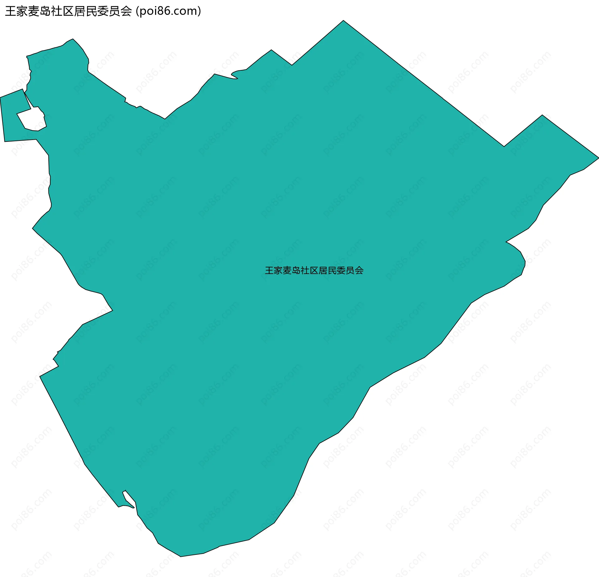王家麦岛社区居民委员会边界地图