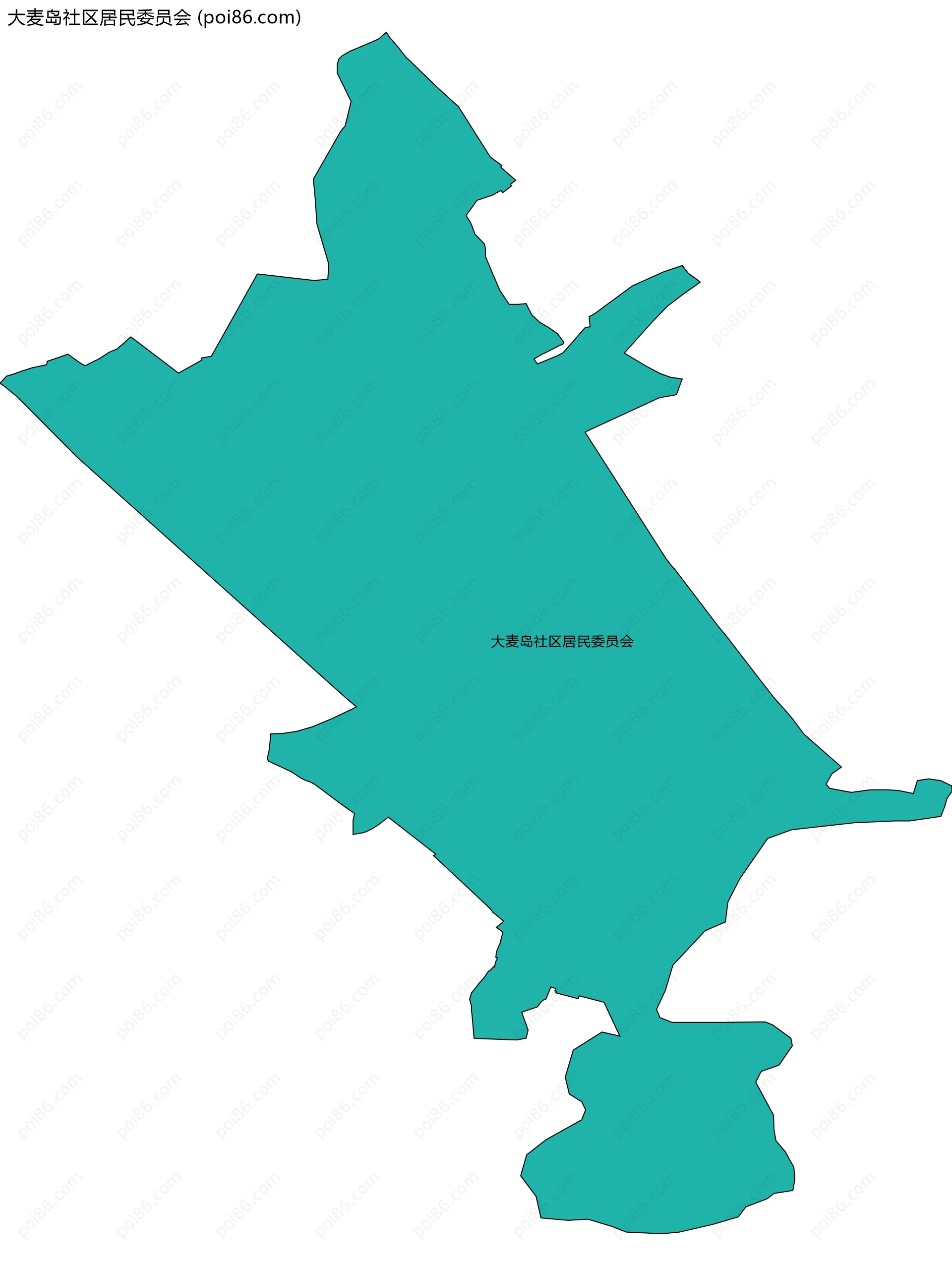 大麦岛社区居民委员会边界地图