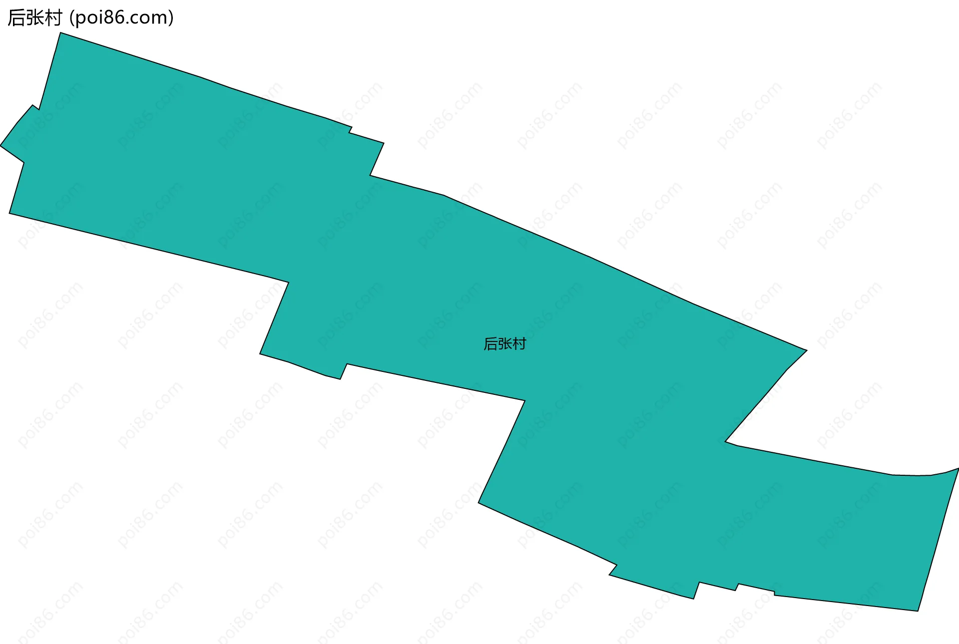 后张村边界地图