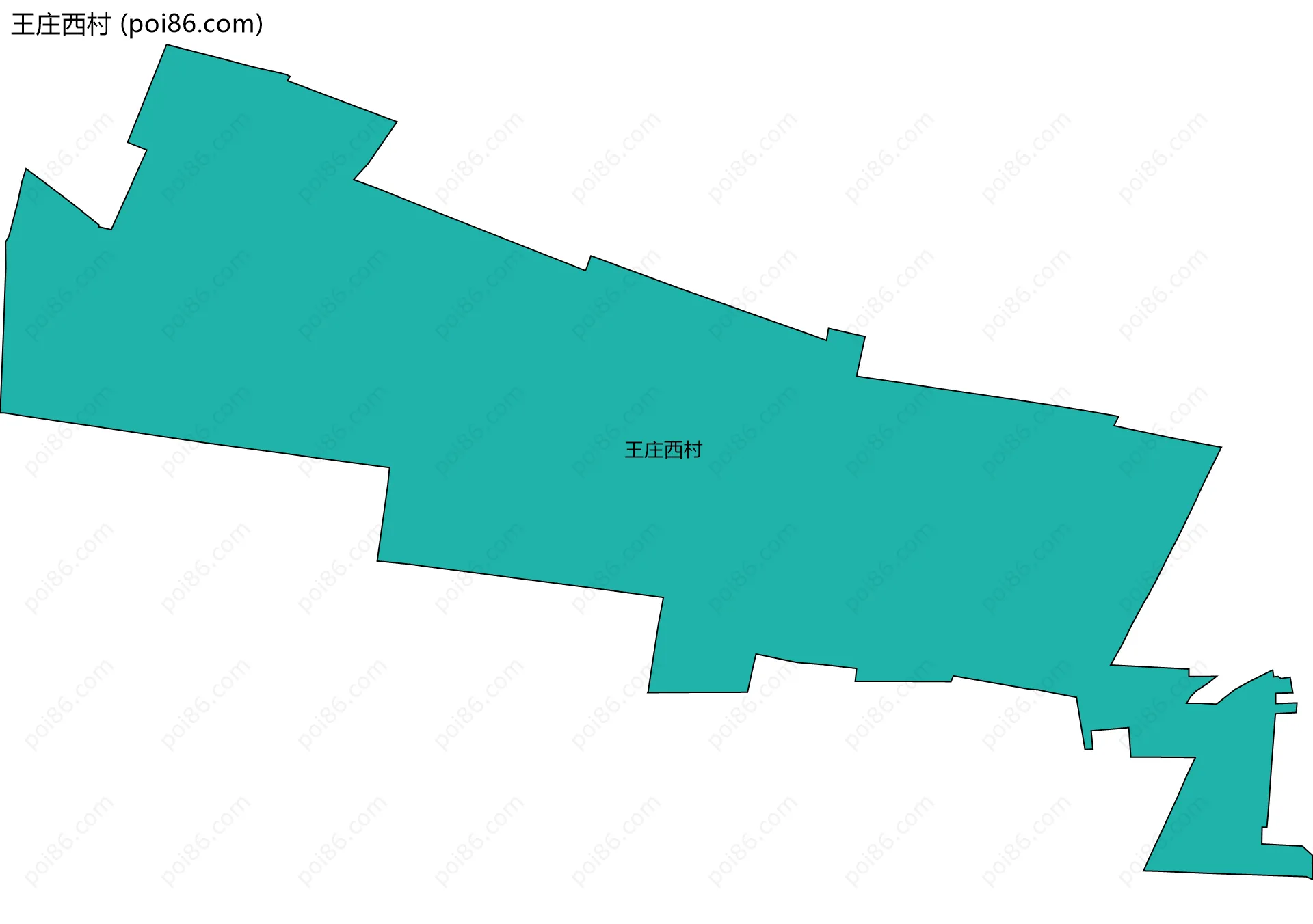 王庄西村边界地图