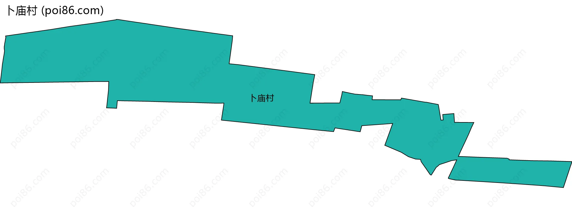 卜庙村边界地图