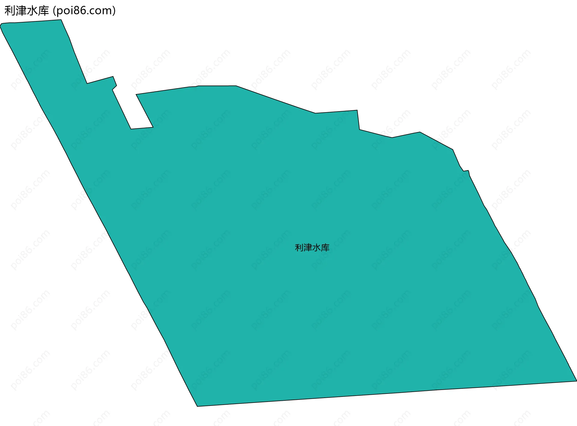 利津水库边界地图