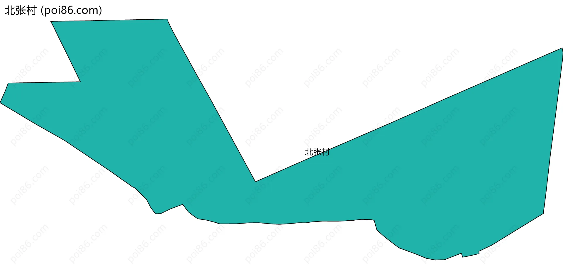 北张村边界地图