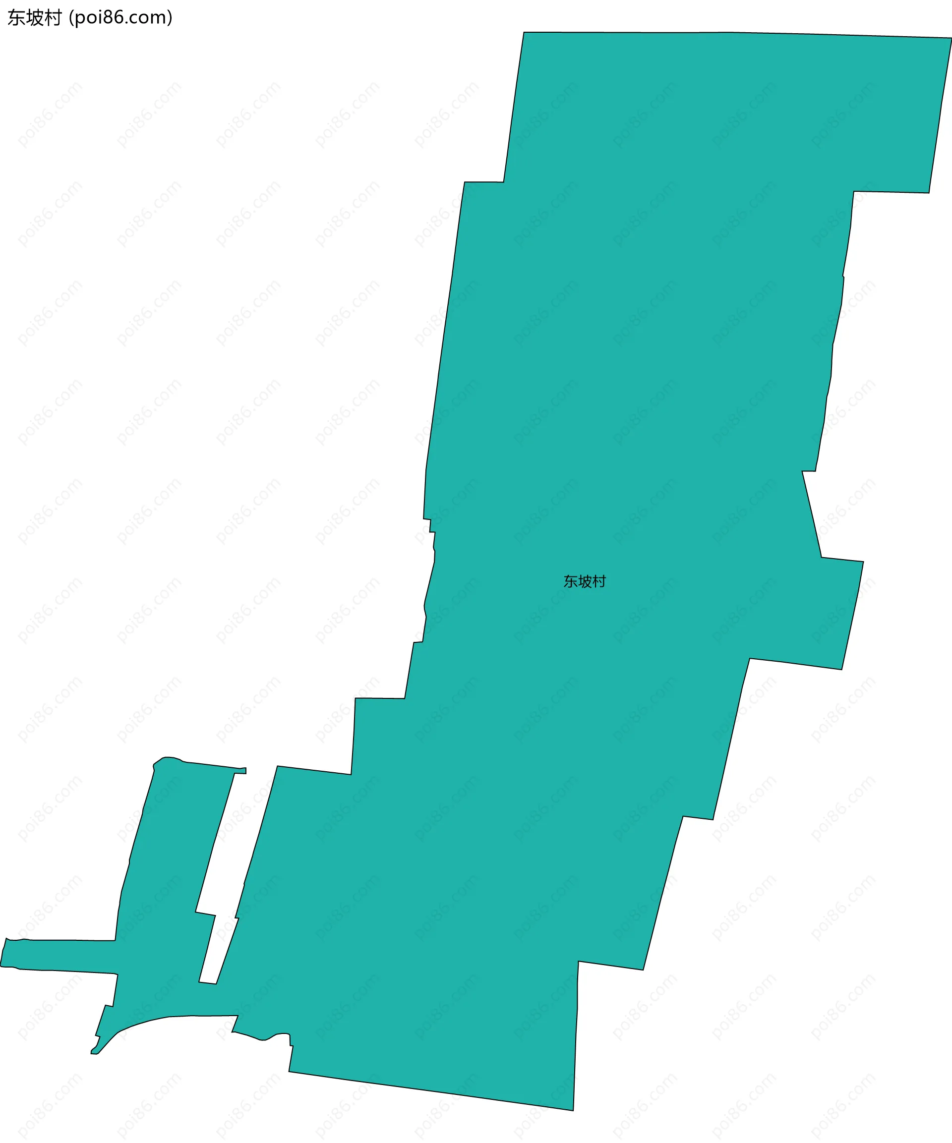 东坡村边界地图