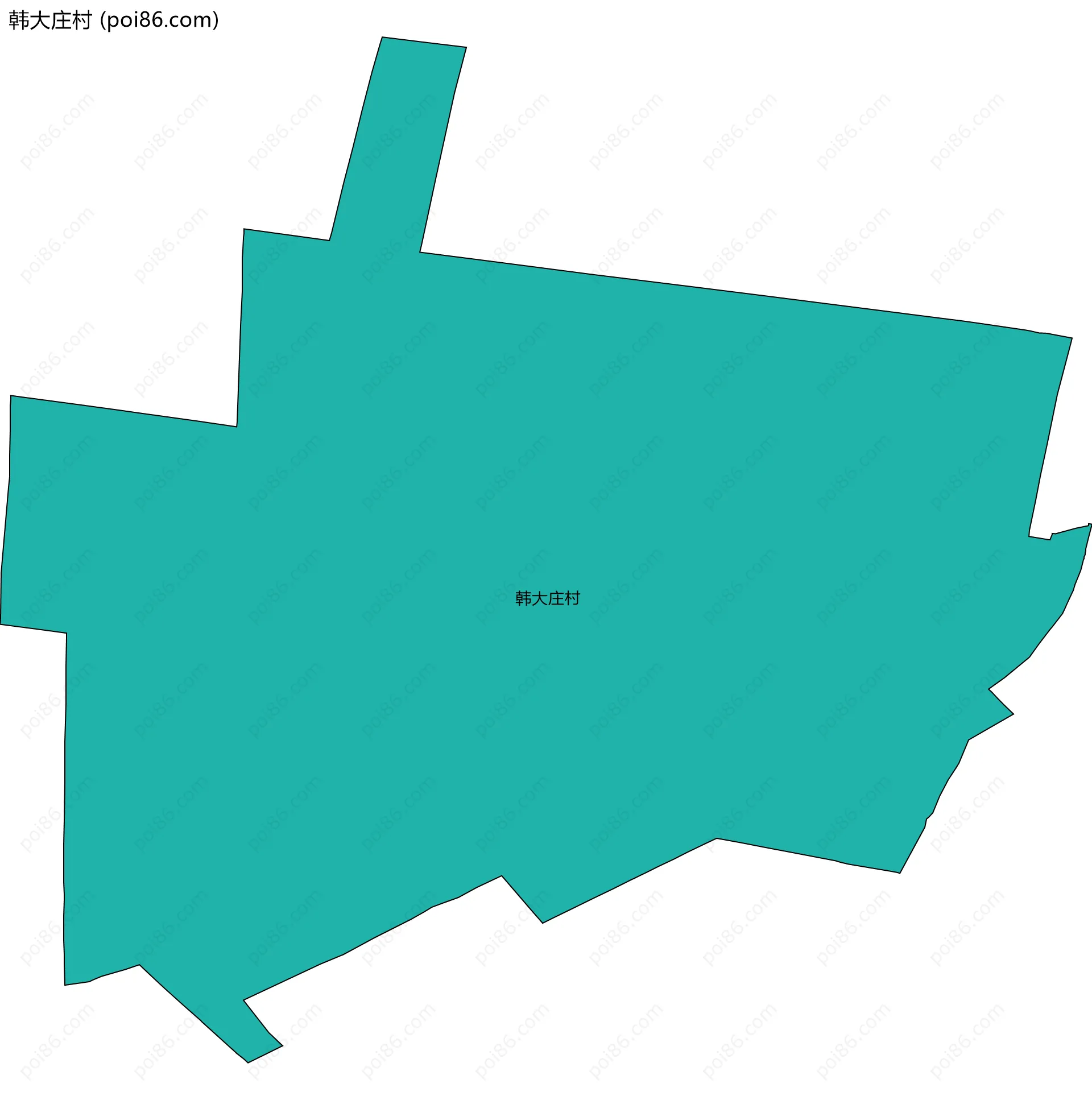 韩大庄村边界地图