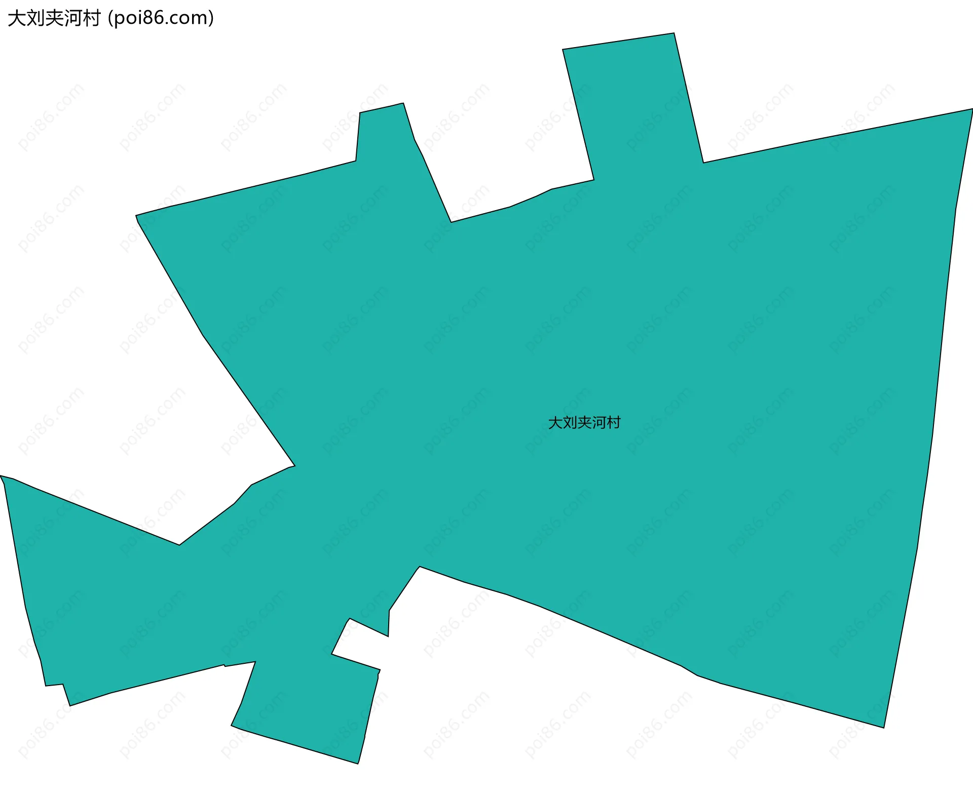 大刘夹河村边界地图