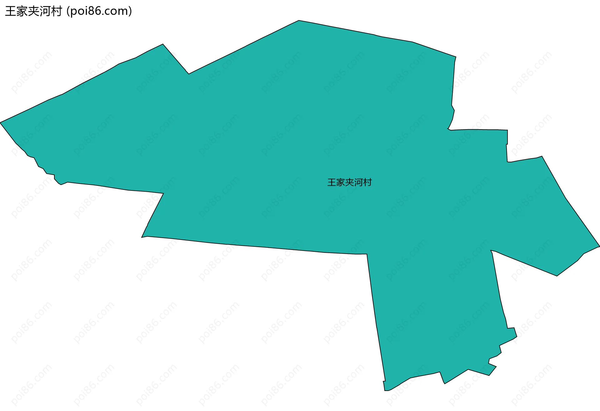 王家夹河村边界地图