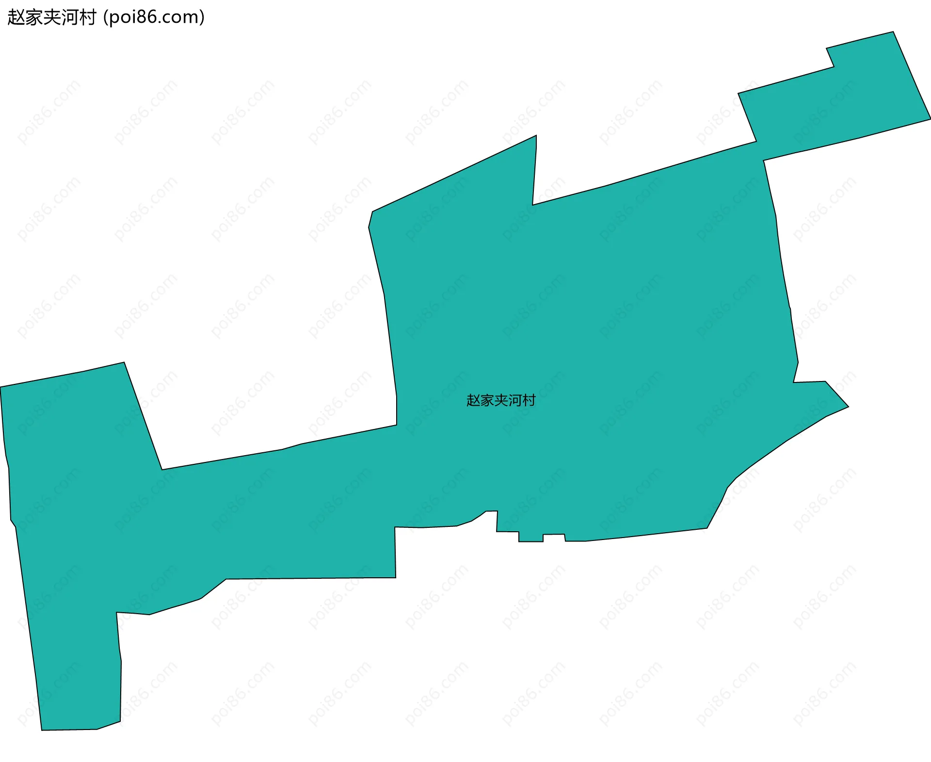 赵家夹河村边界地图