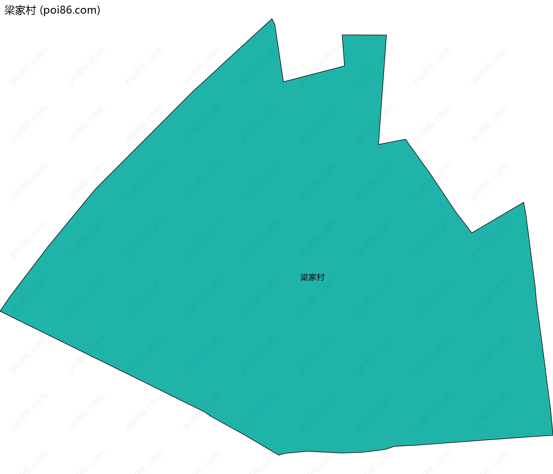 梁家村边界地图
