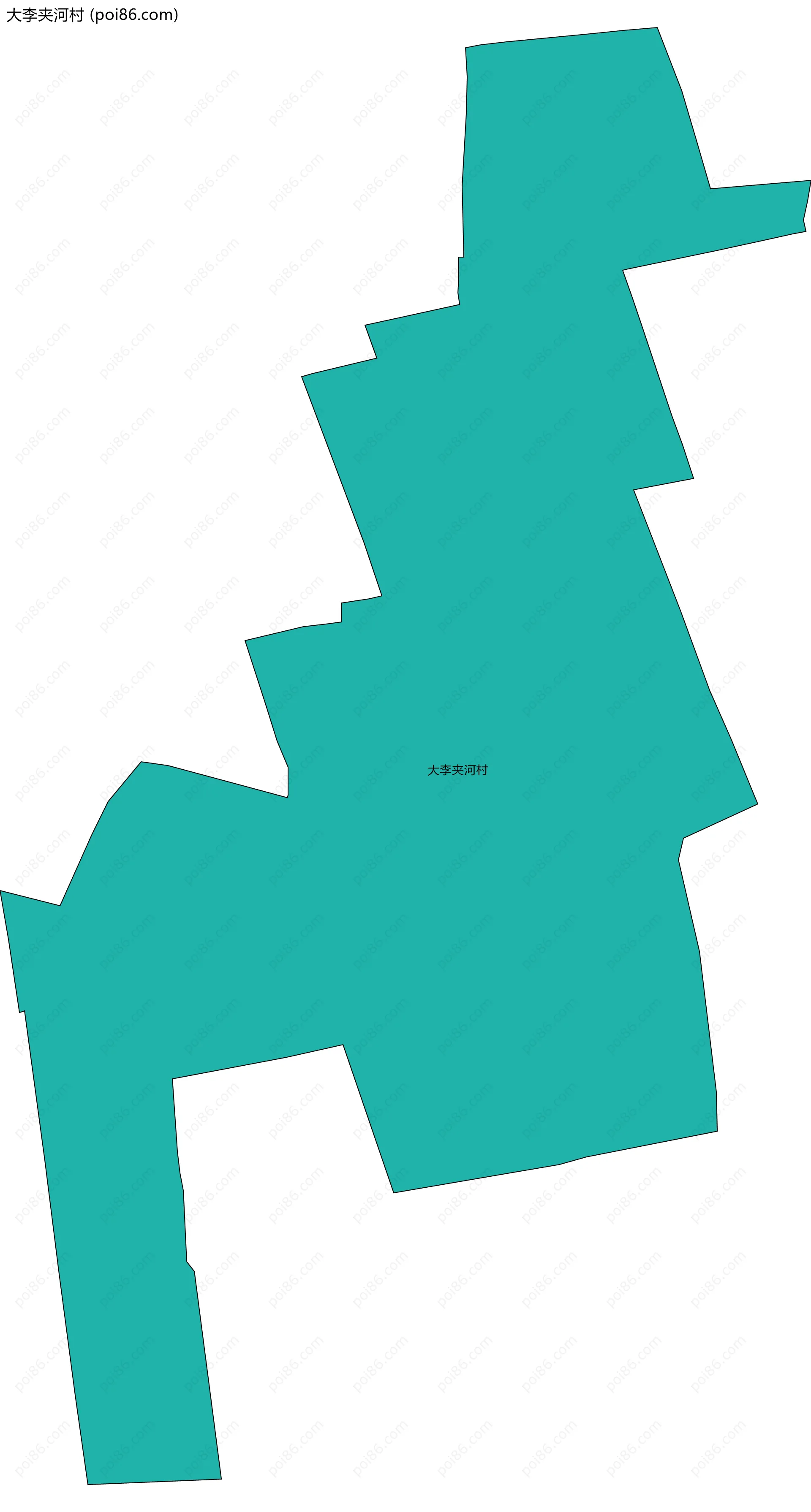 大李夹河村边界地图