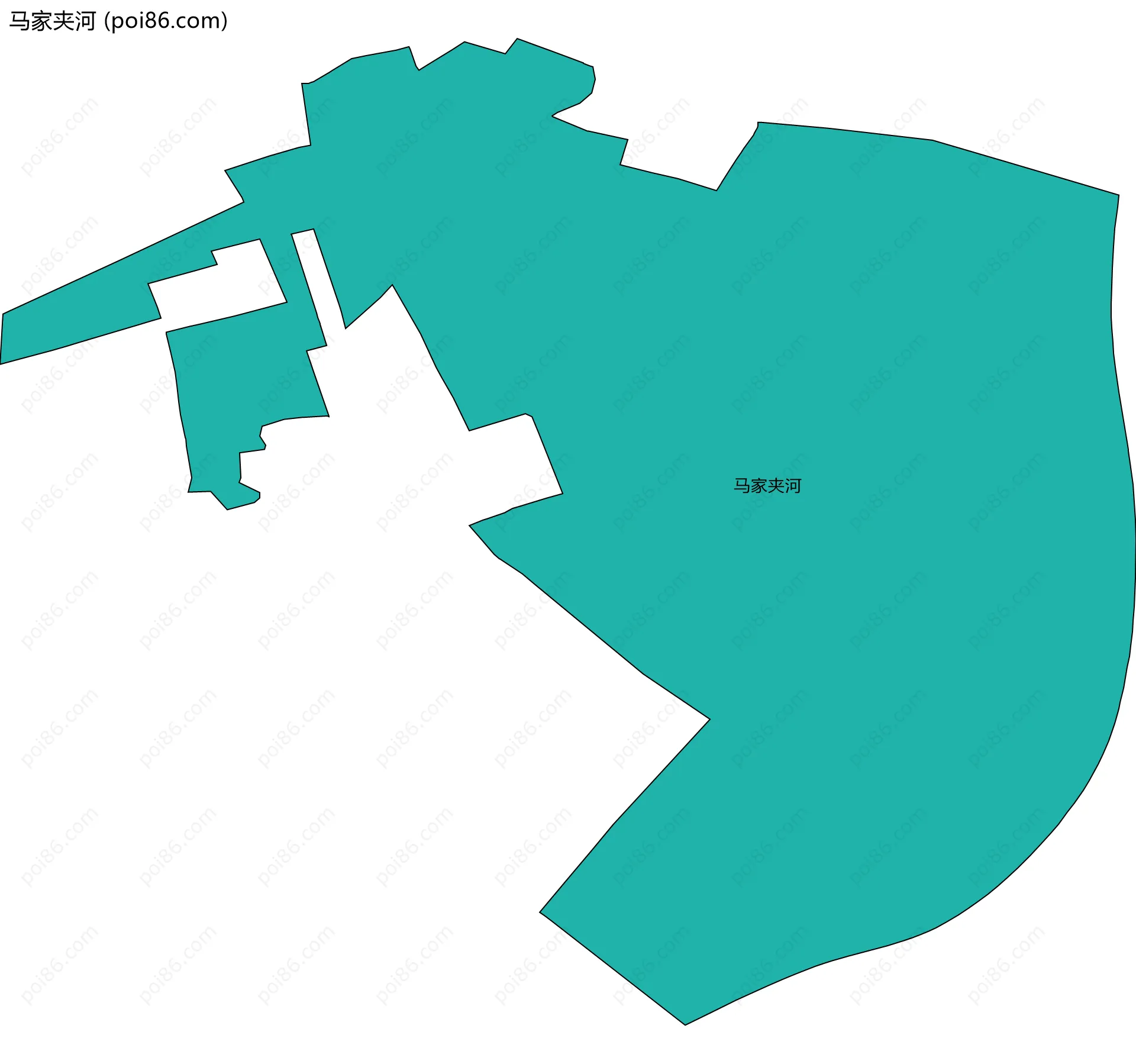 马家夹河边界地图