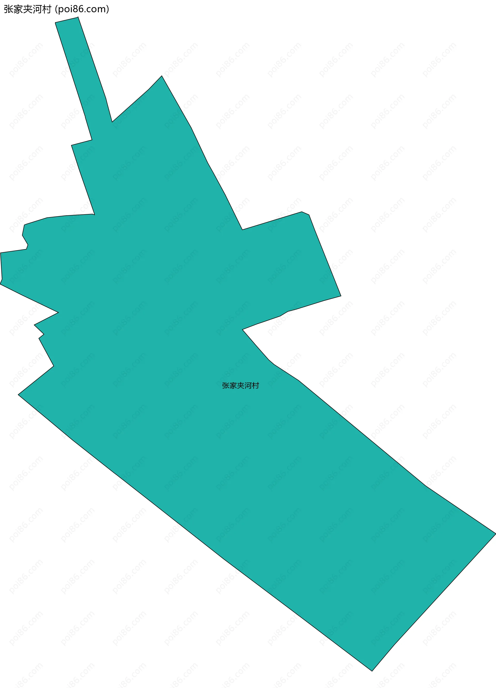 张家夹河村边界地图