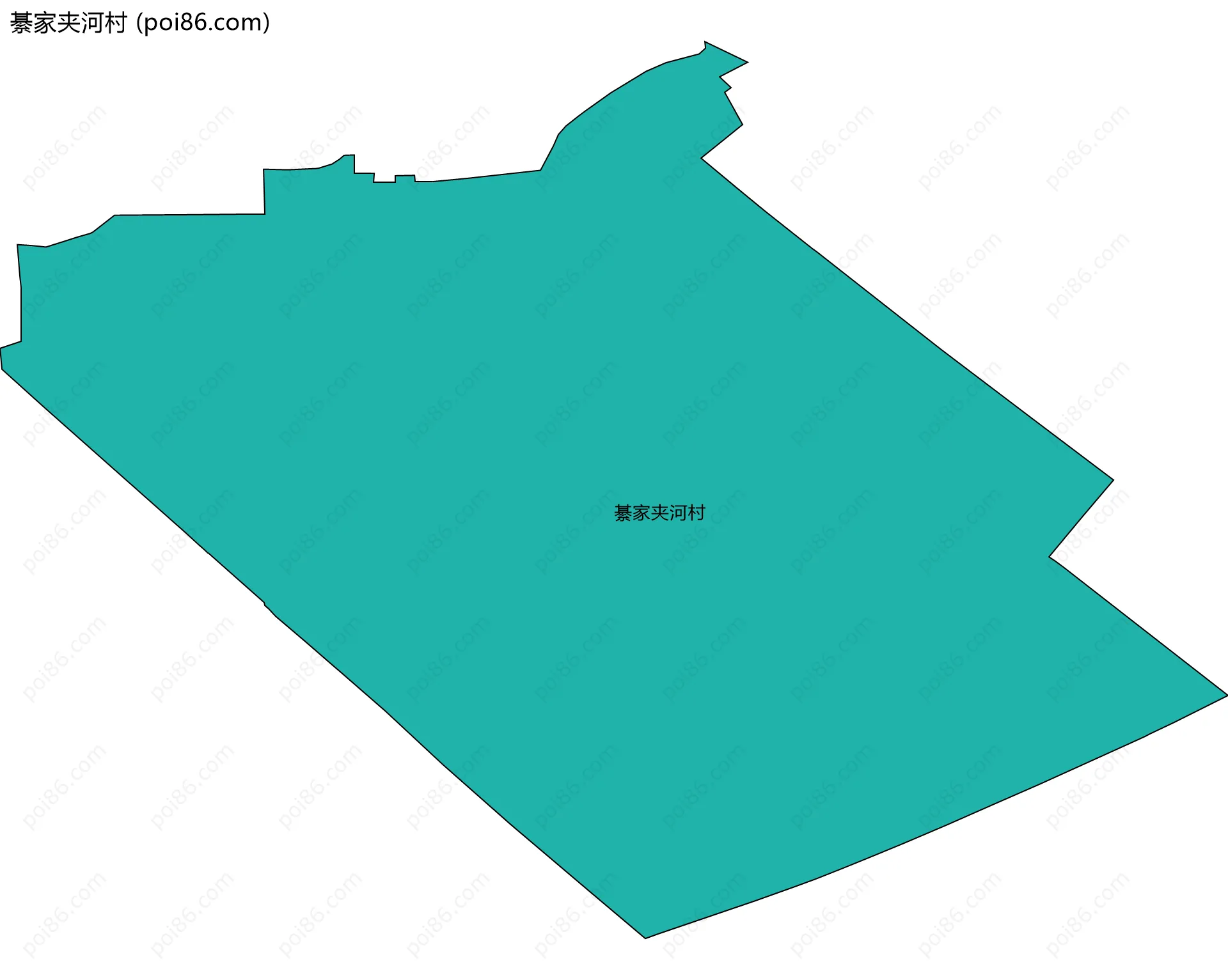 綦家夹河村边界地图