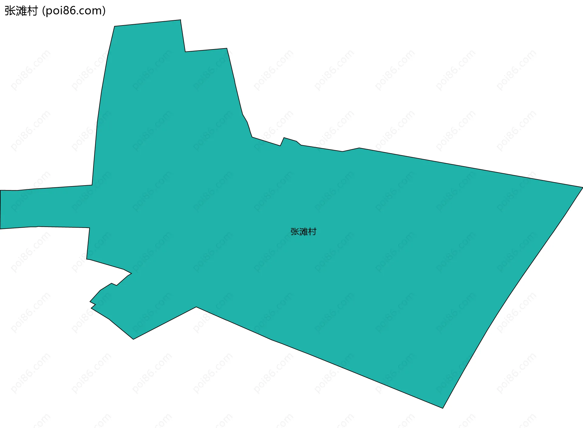 张滩村边界地图