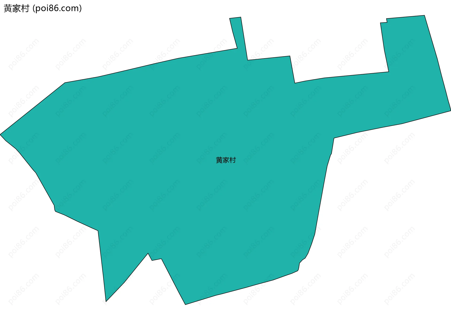 黄家村边界地图