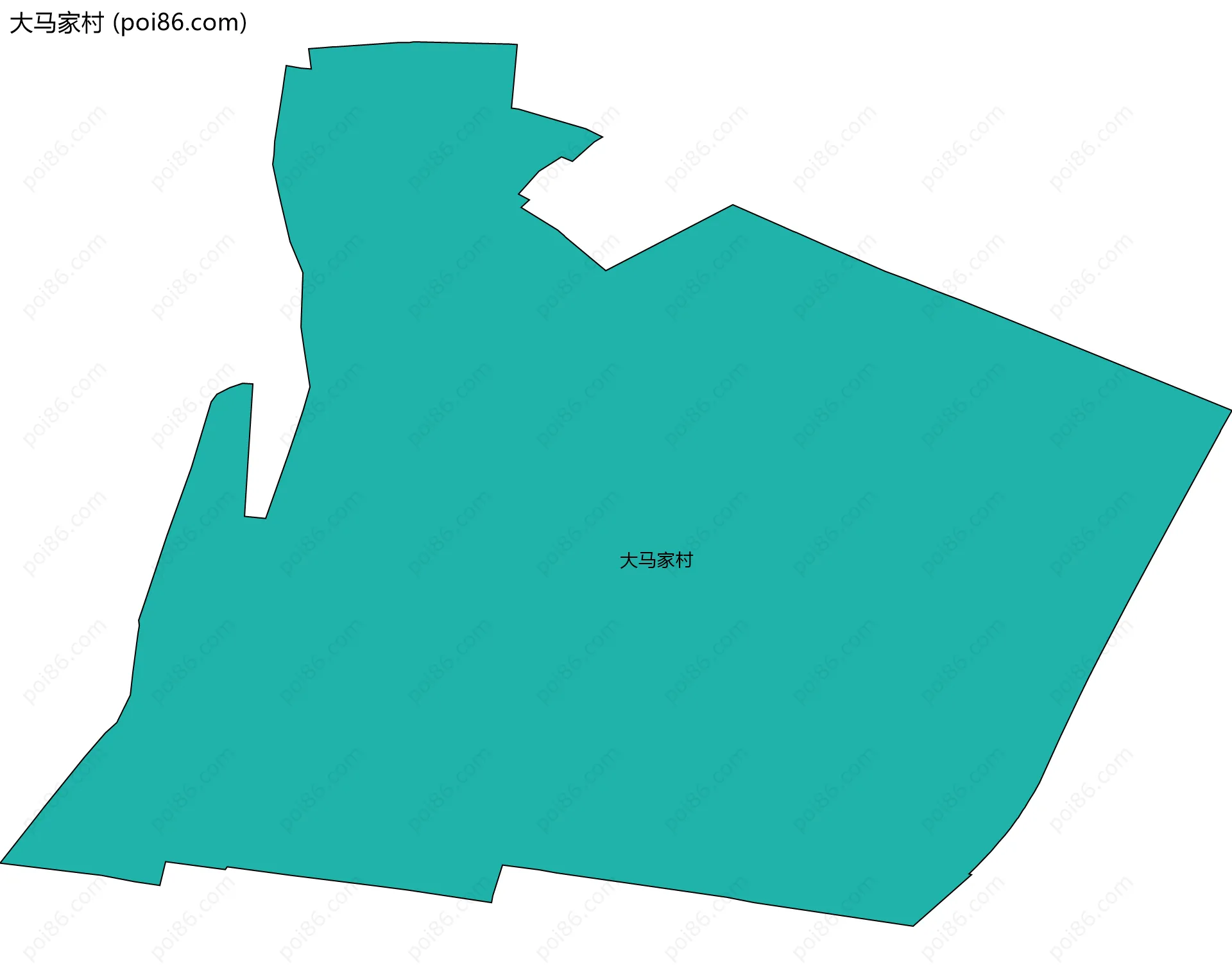 大马家村边界地图