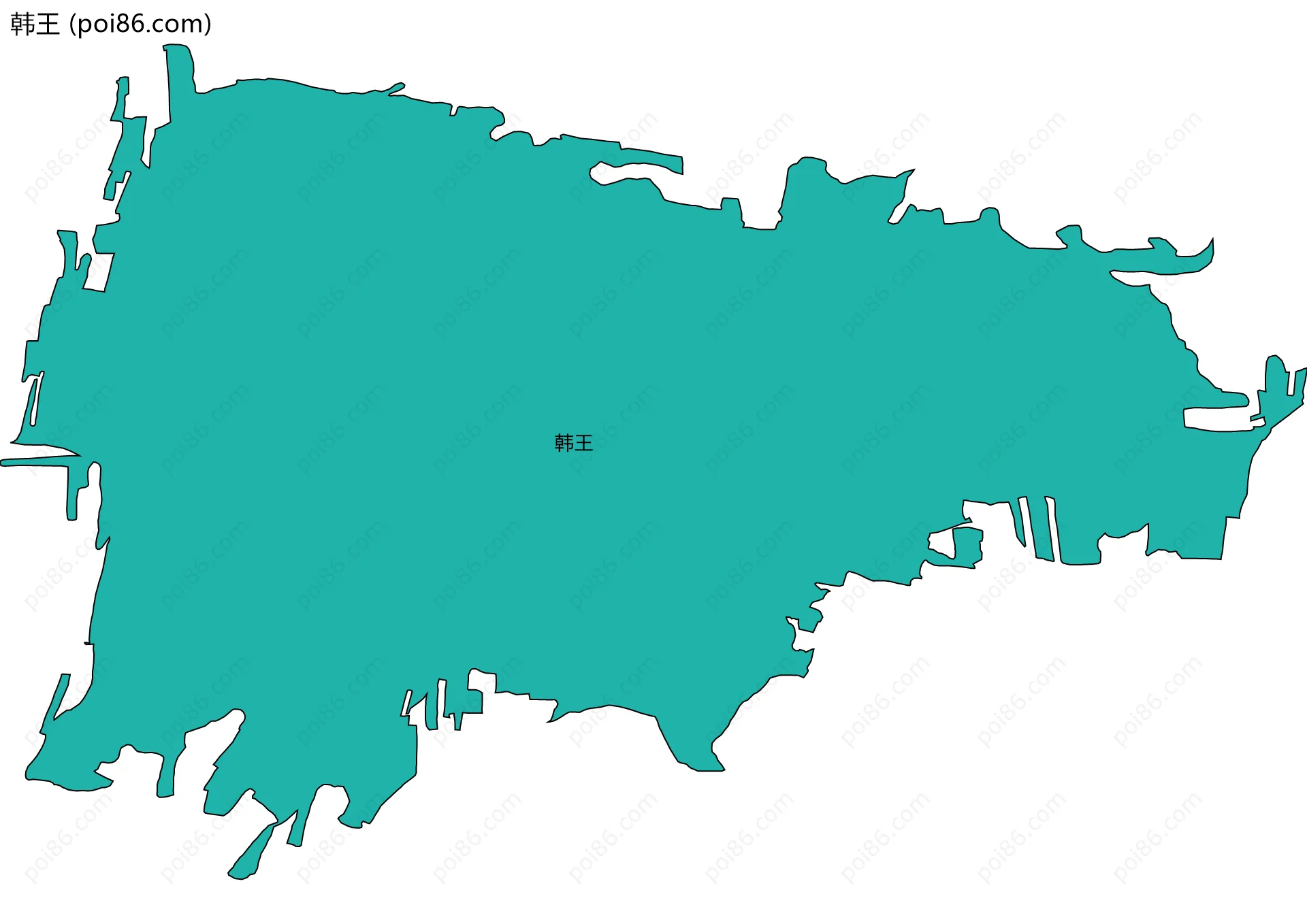 韩王边界地图