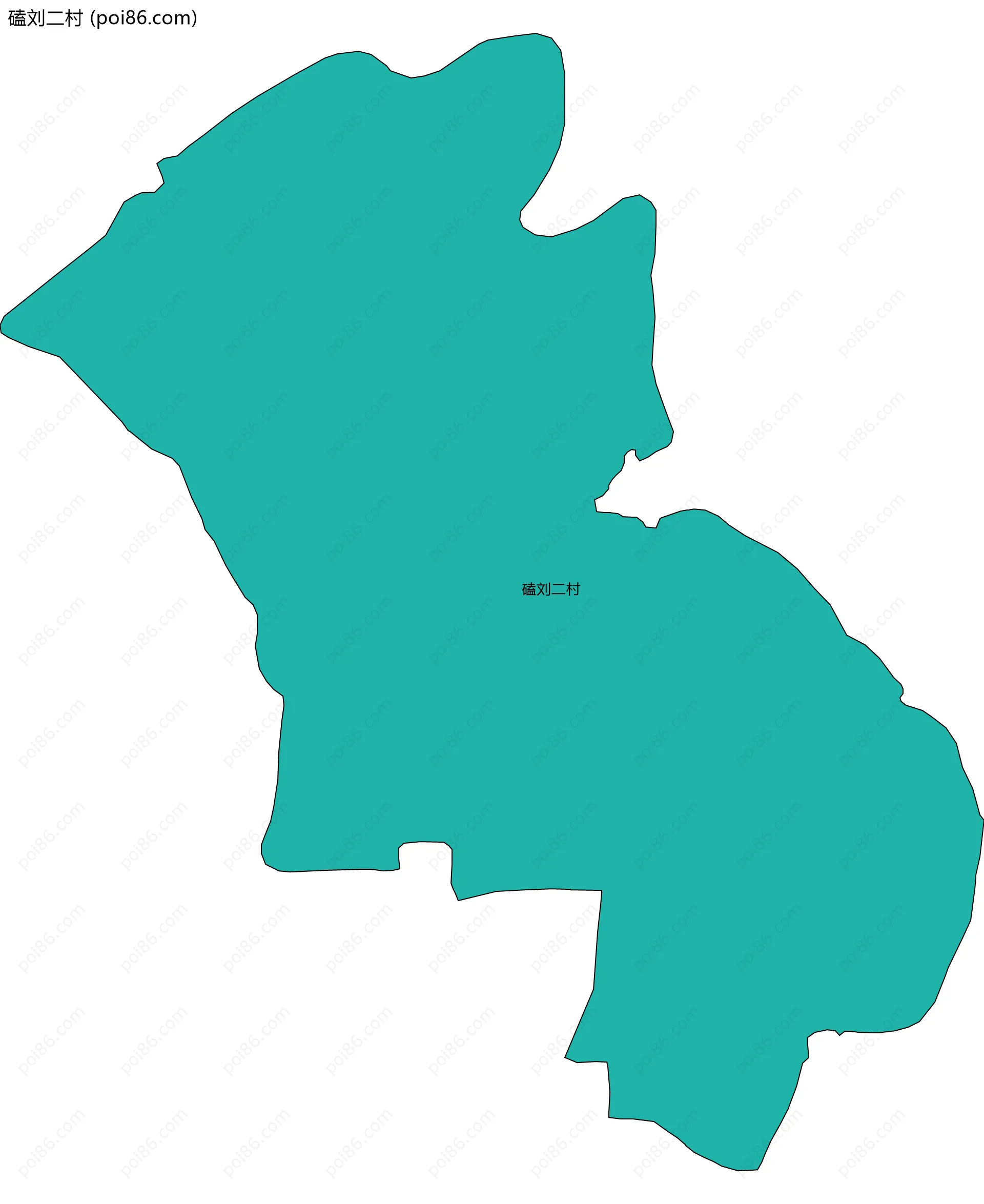 磕刘二村边界地图