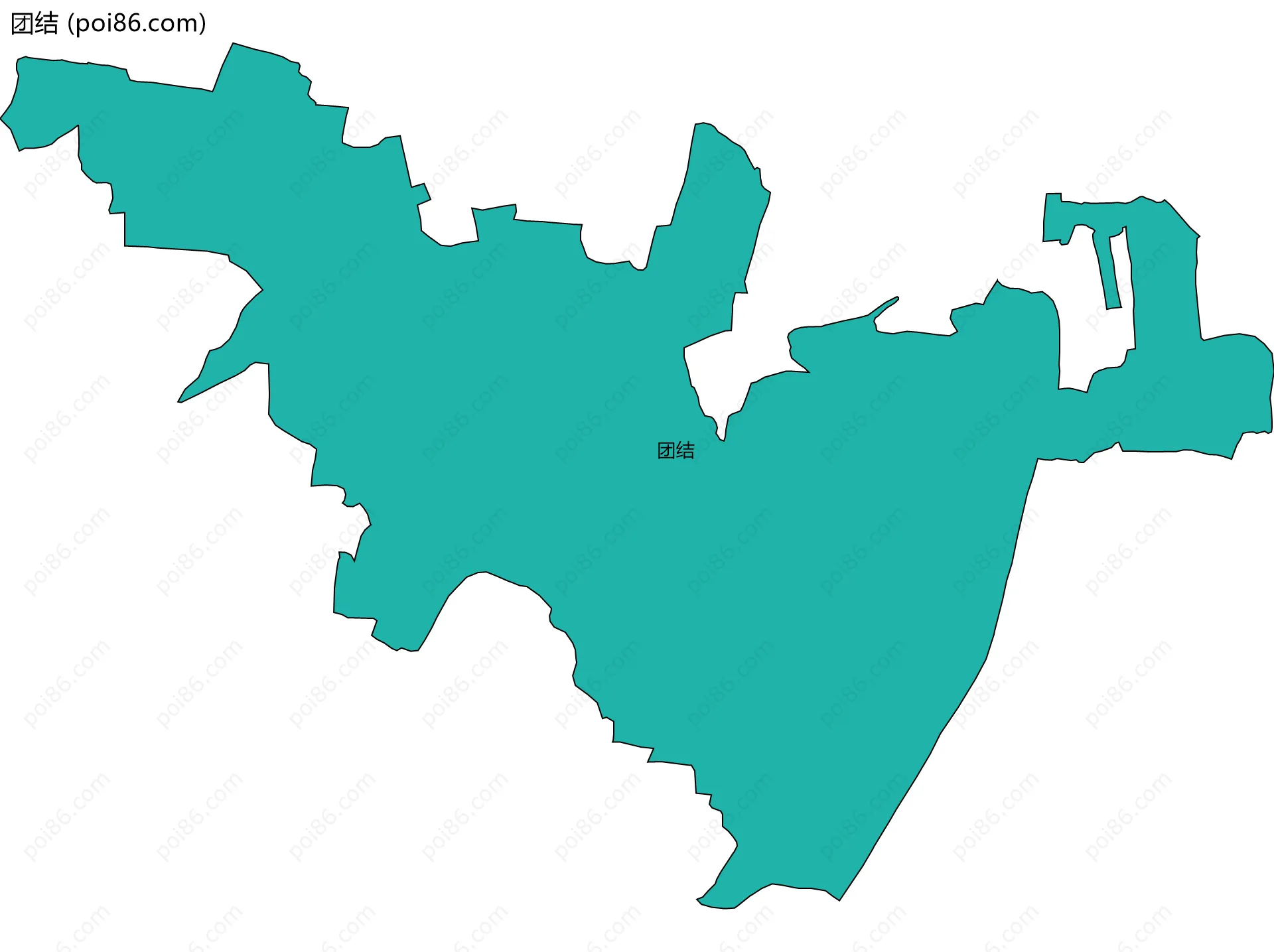 团结边界地图