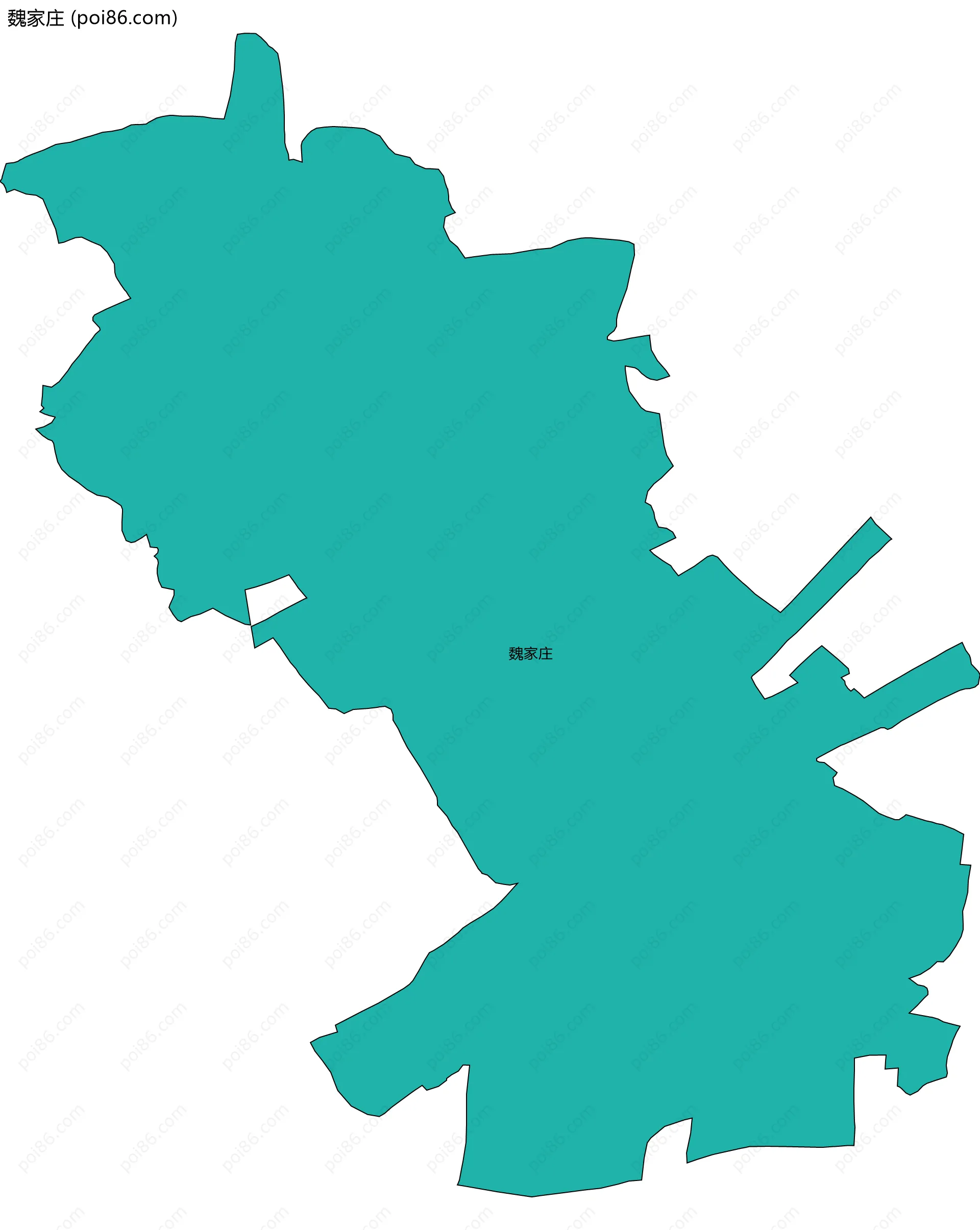 魏家庄边界地图