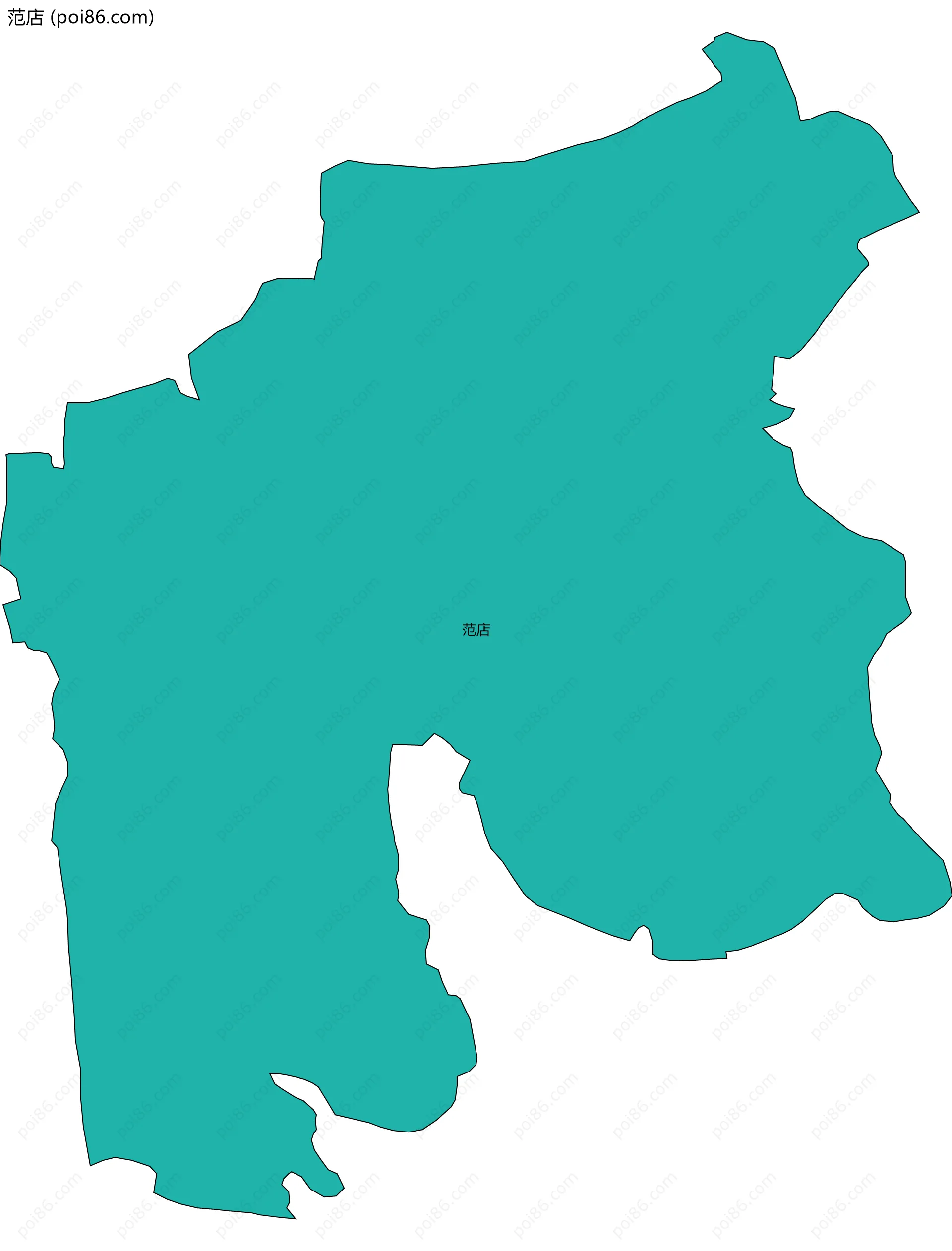 范店边界地图