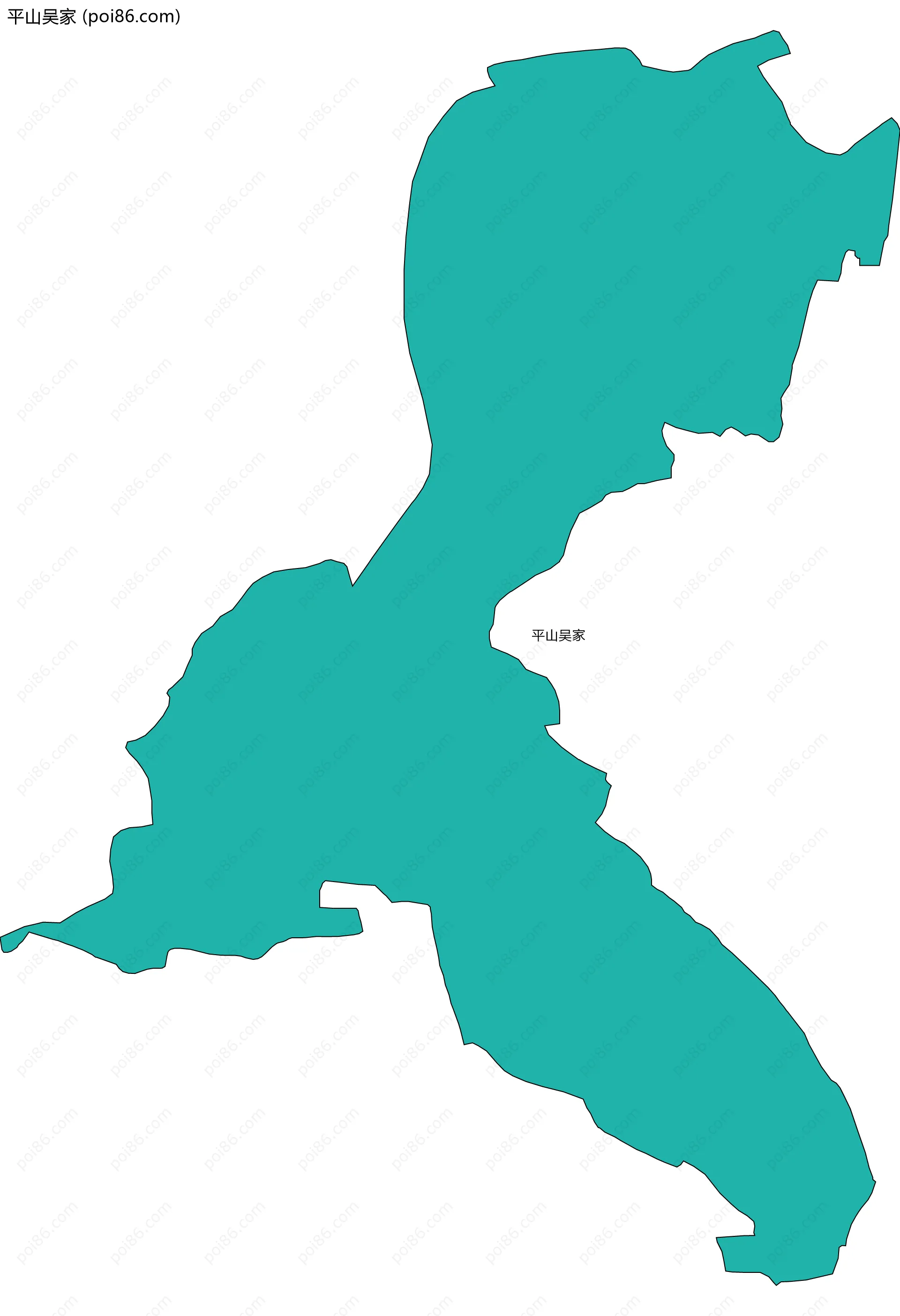 平山吴家边界地图