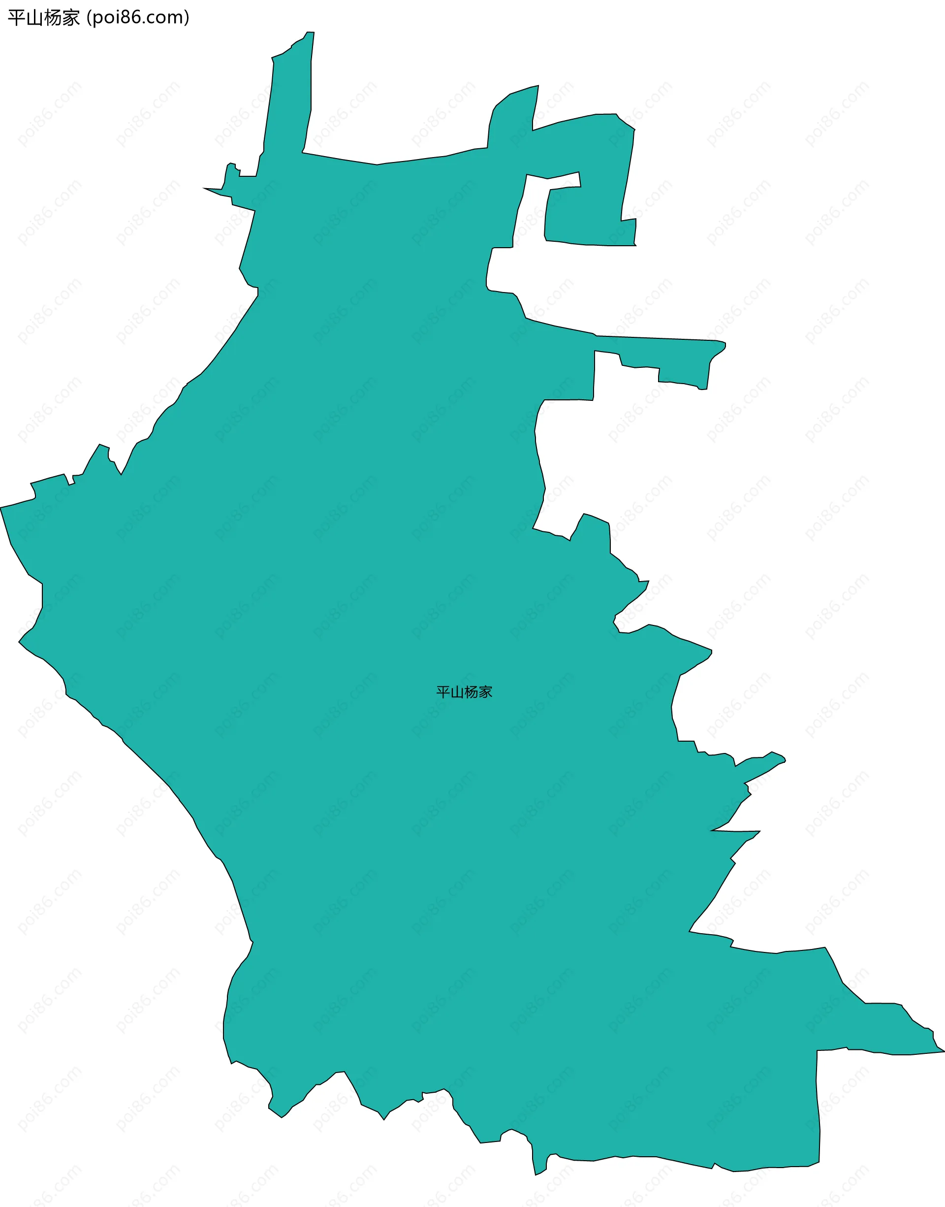 平山杨家边界地图