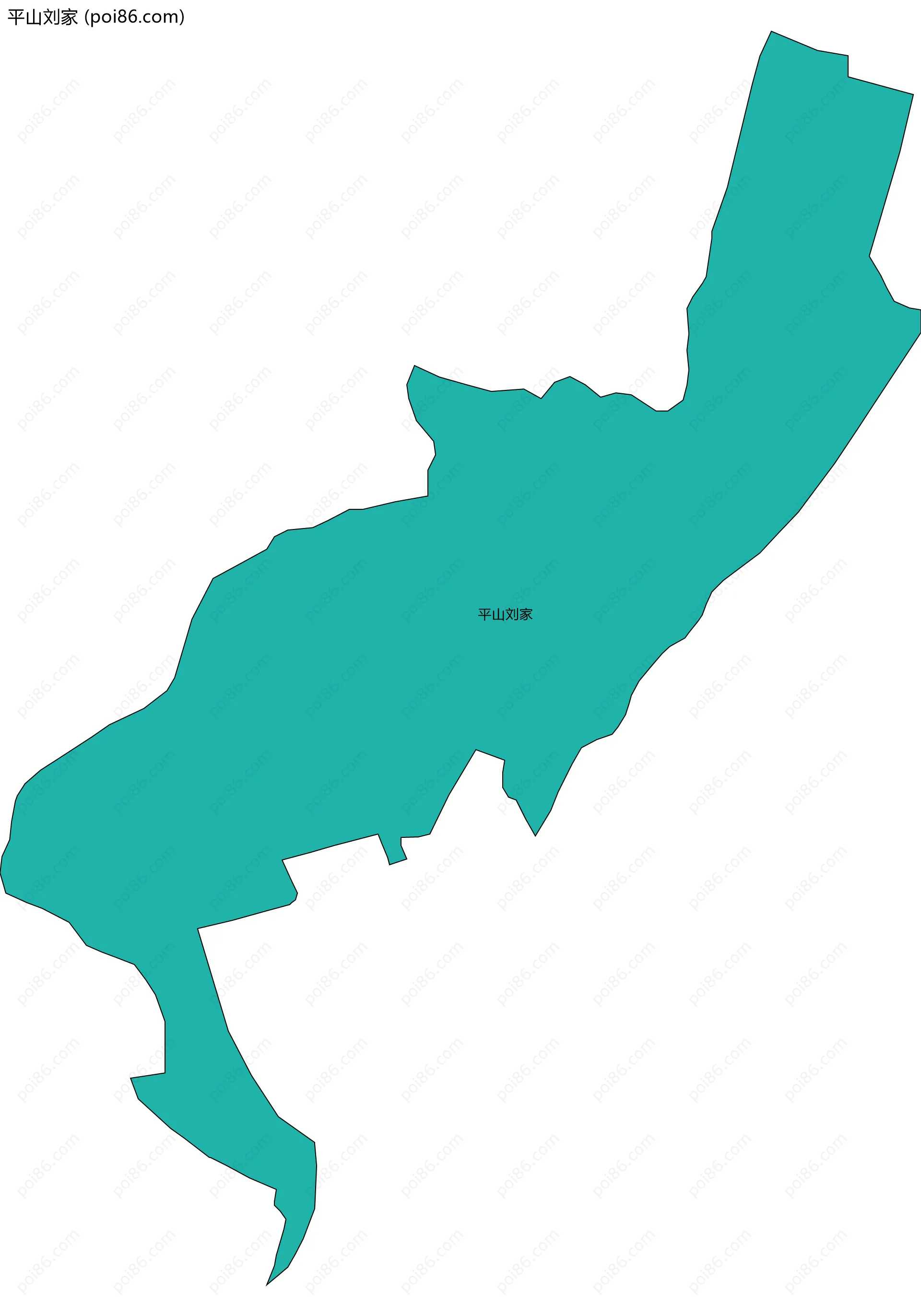 平山刘家边界地图