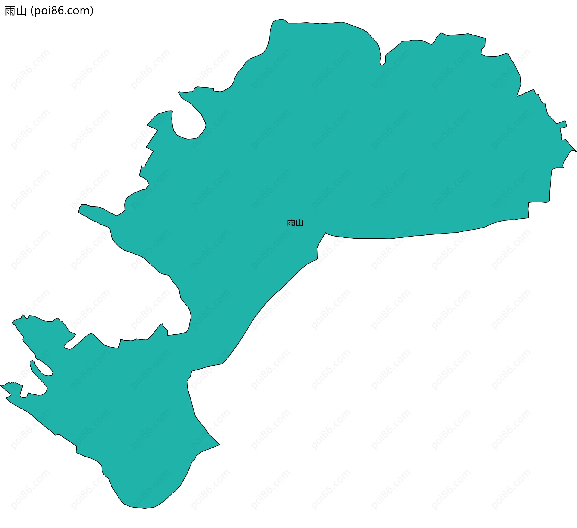 雨山边界地图