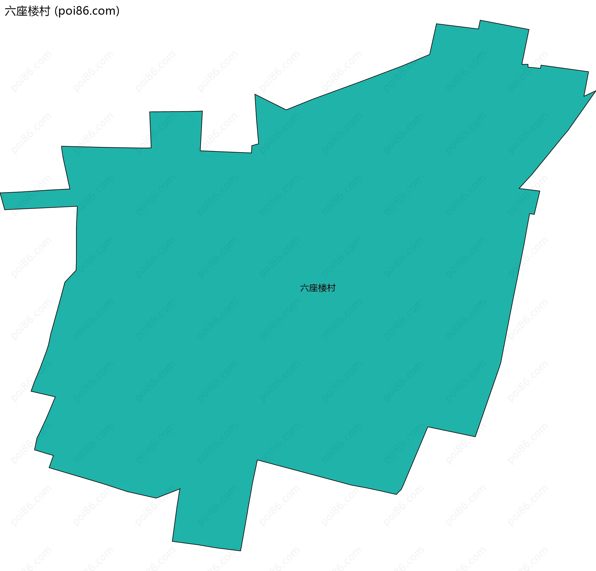 六座楼村边界地图