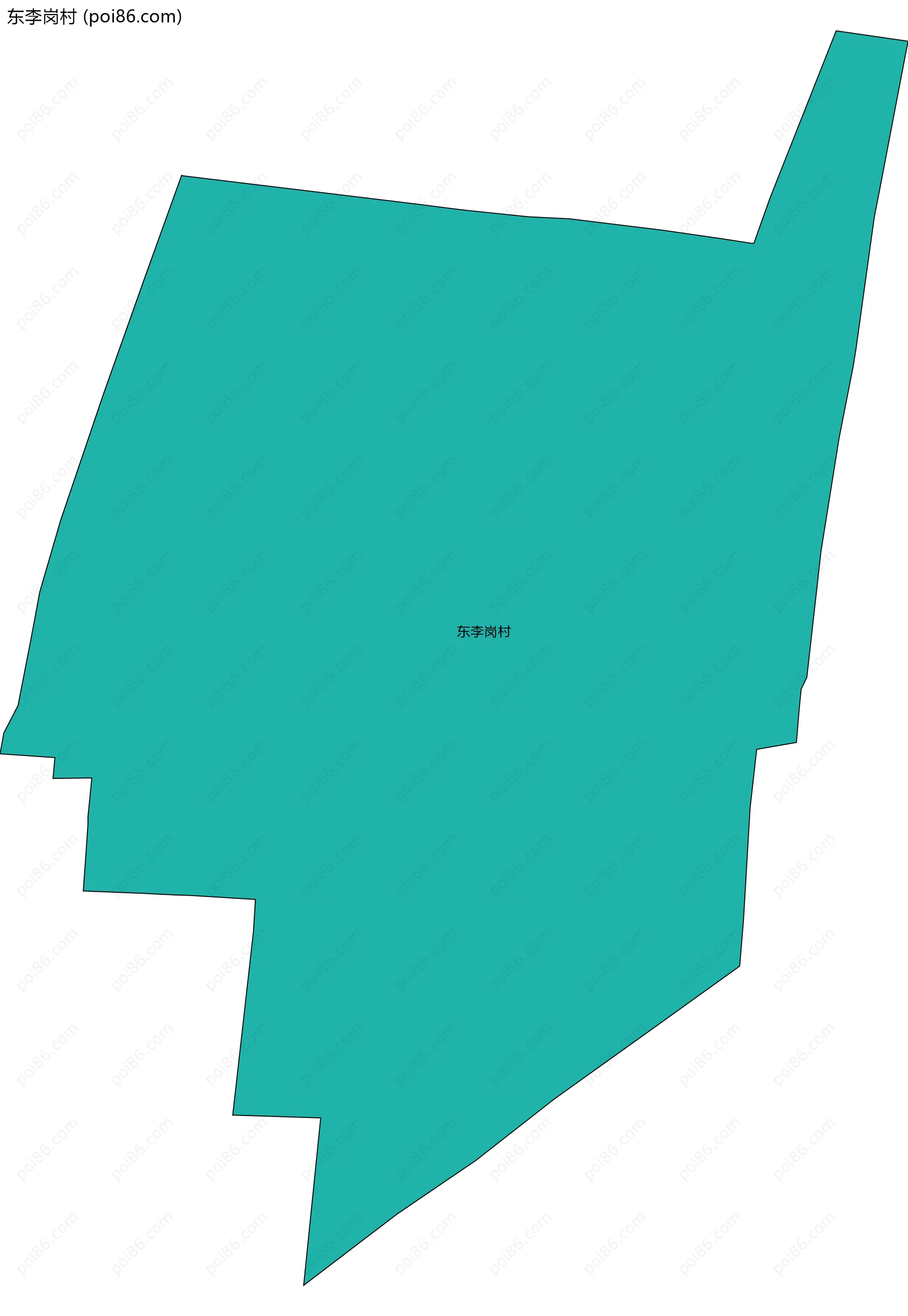 东李岗村边界地图