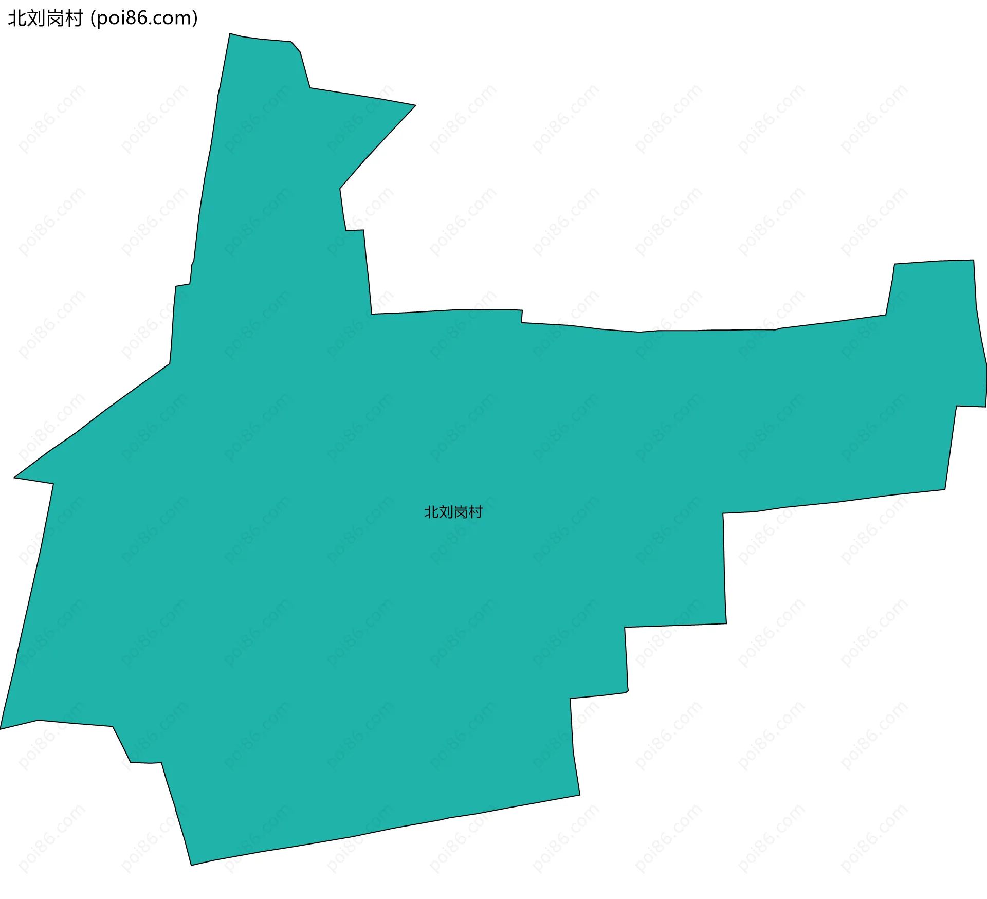北刘岗村边界地图