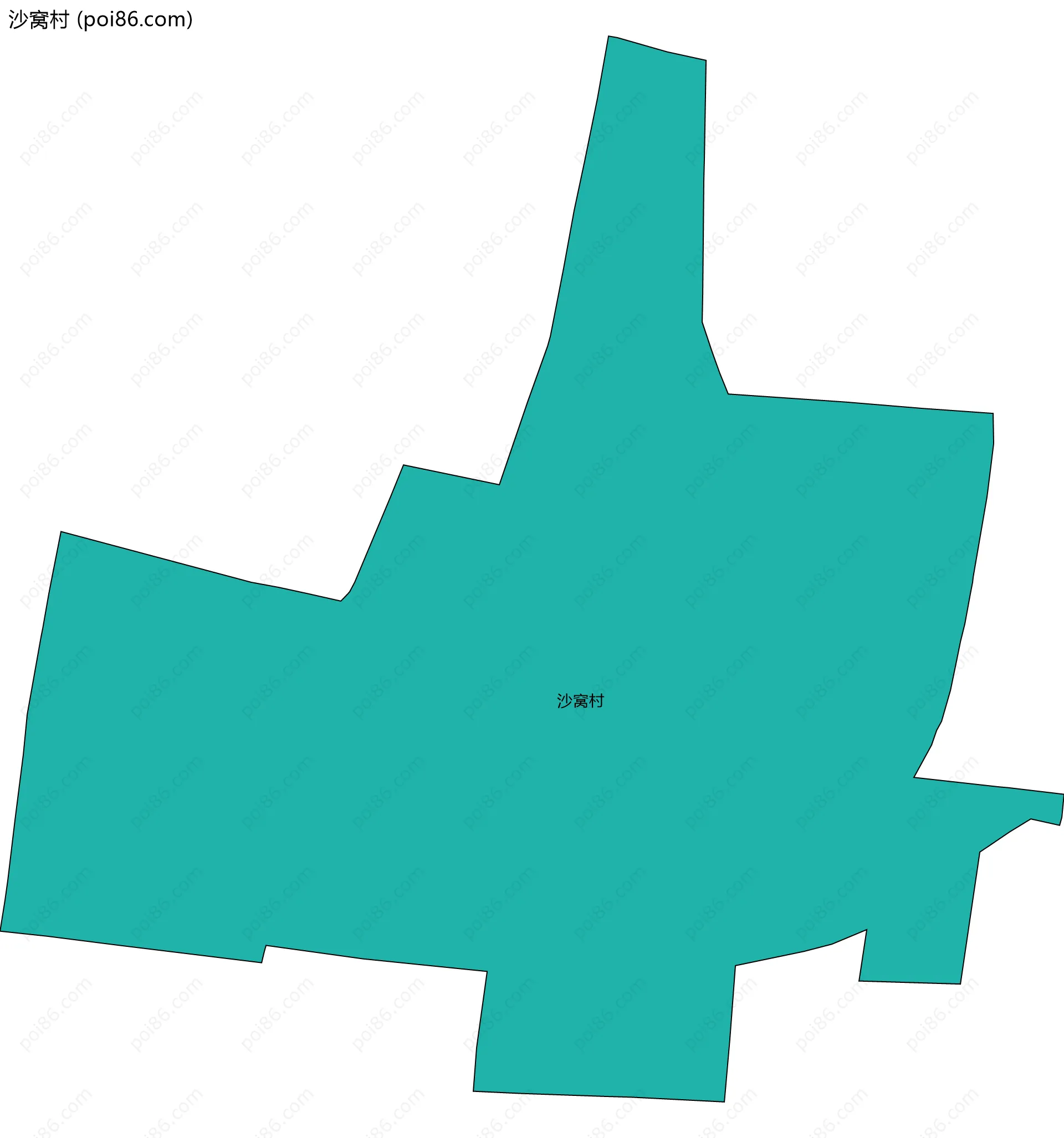 沙窝村边界地图