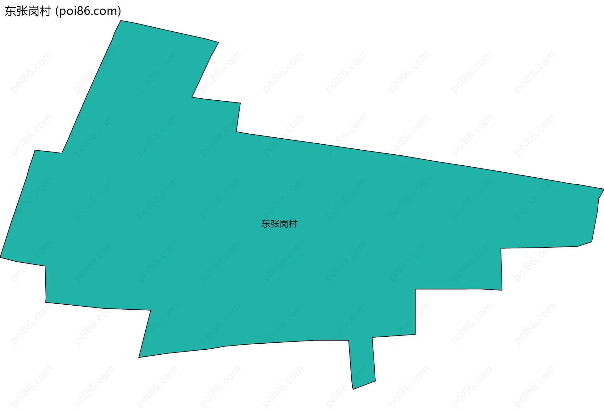 东张岗村边界地图