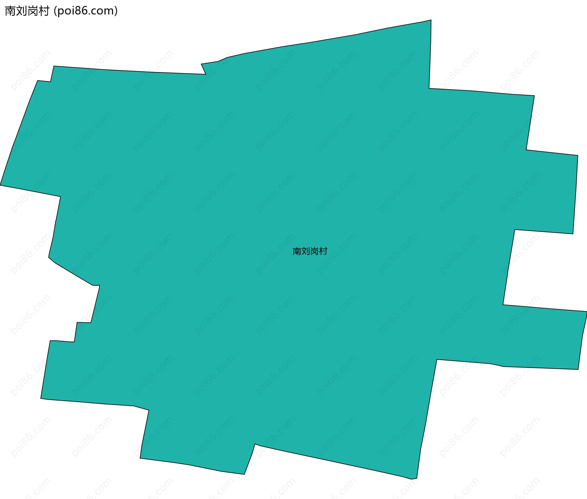 南刘岗村边界地图