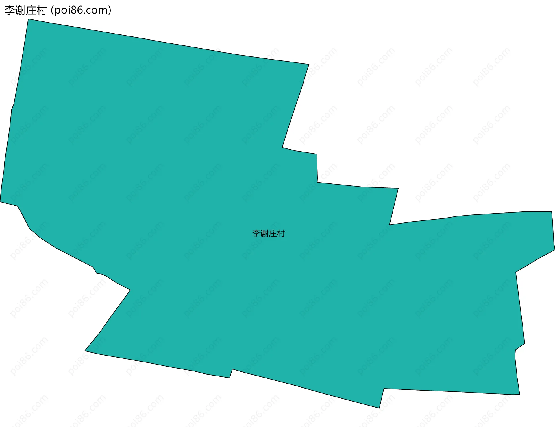 李谢庄村边界地图