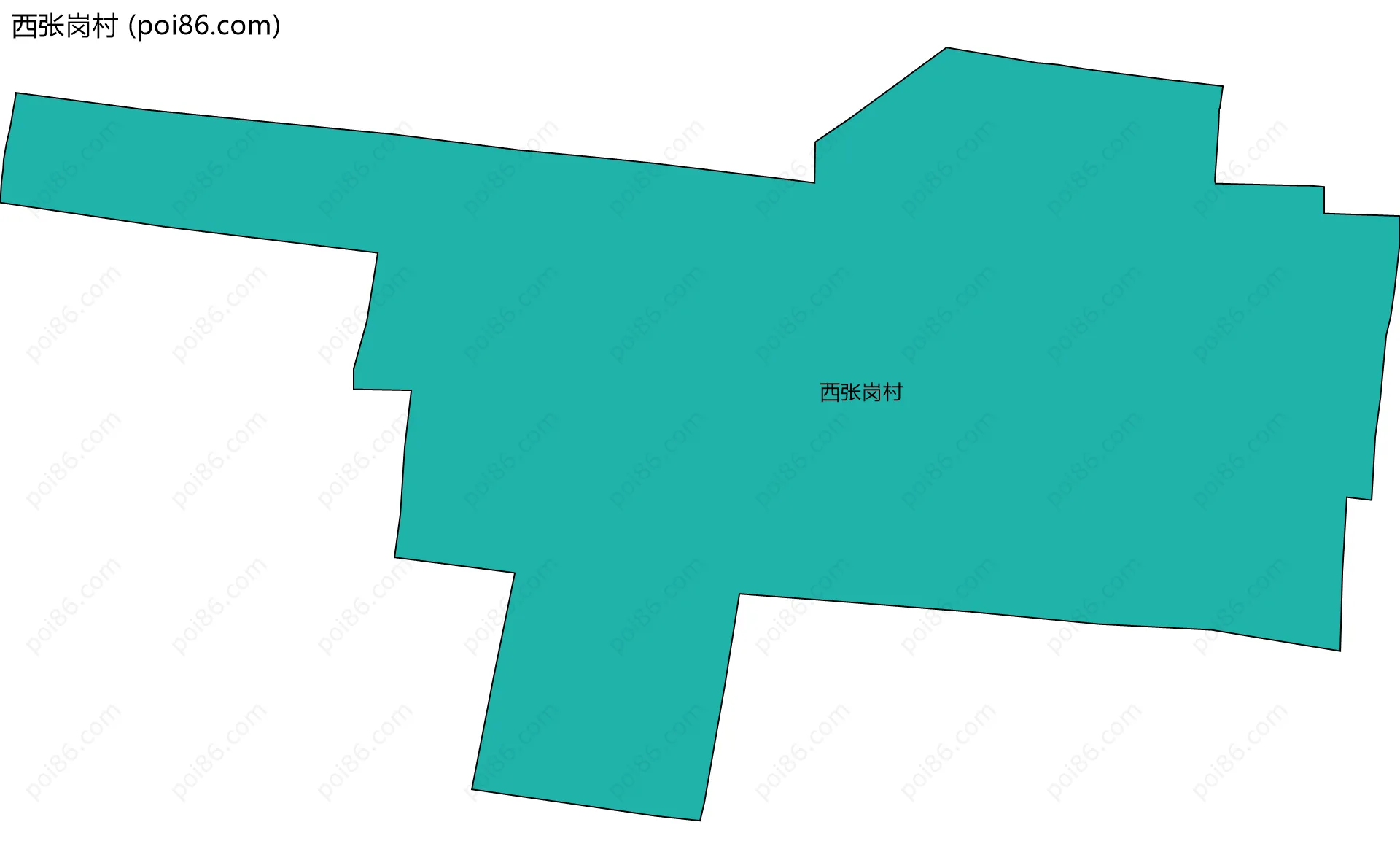 西张岗村边界地图
