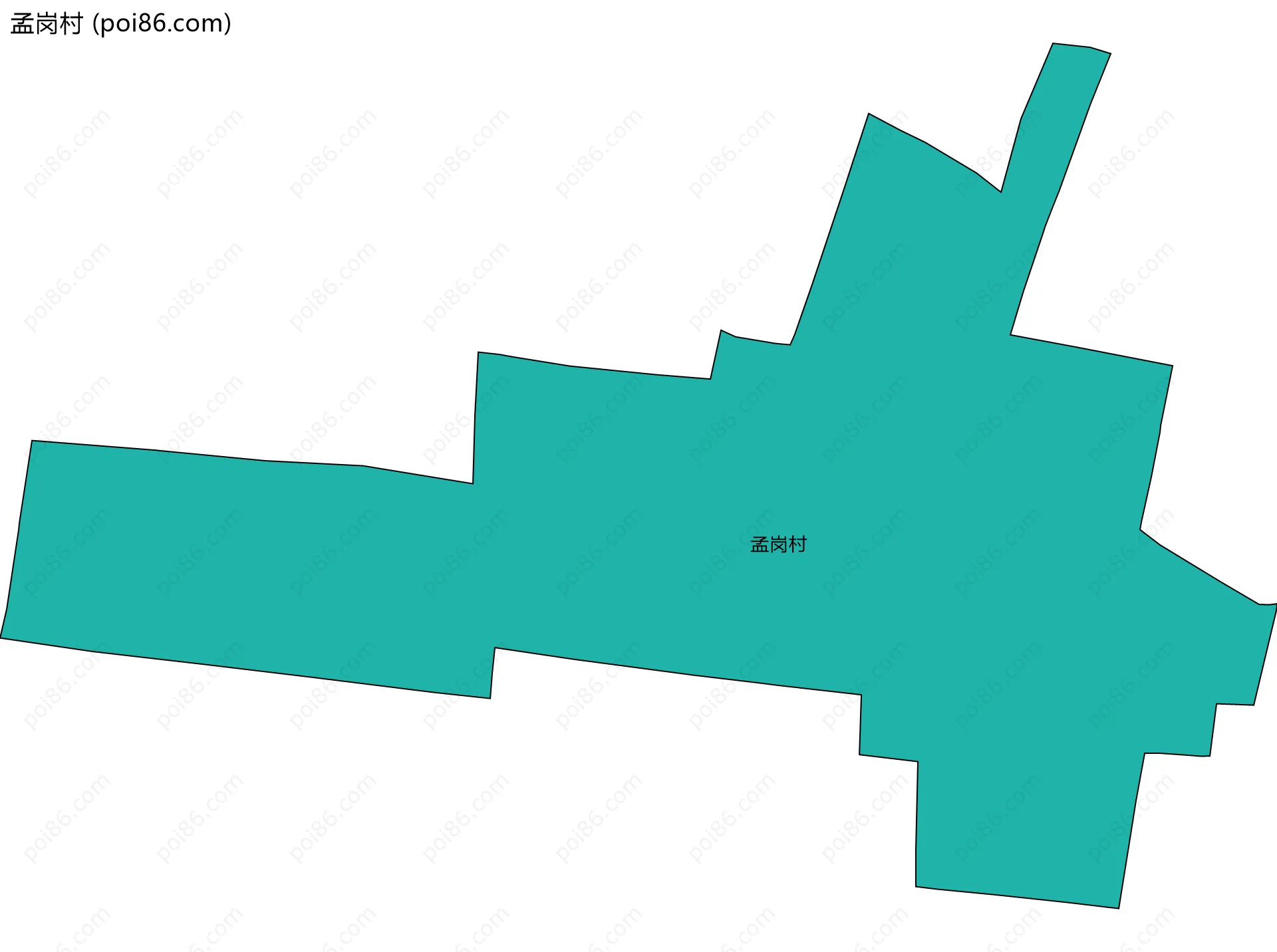 孟岗村边界地图