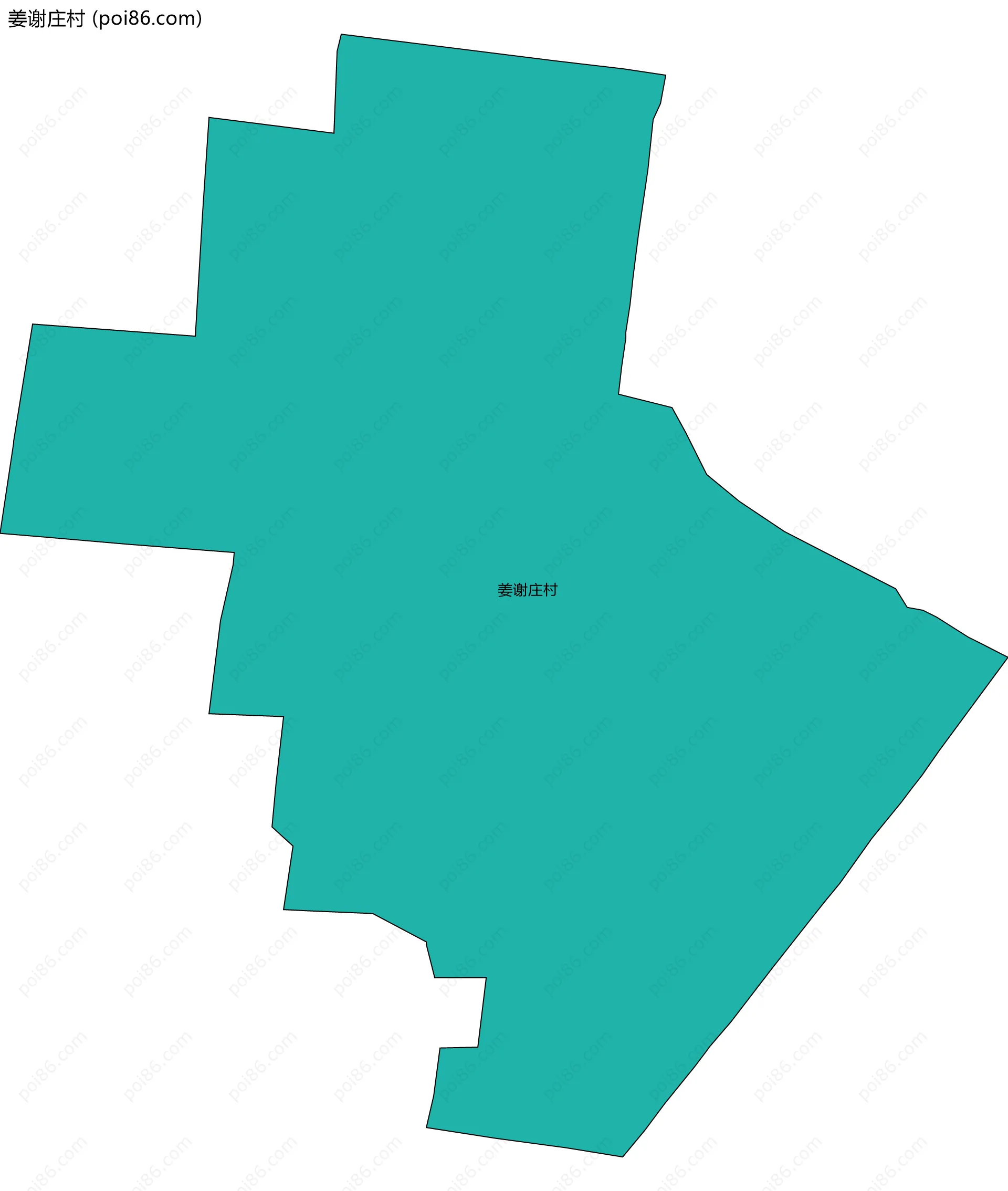 姜谢庄村边界地图