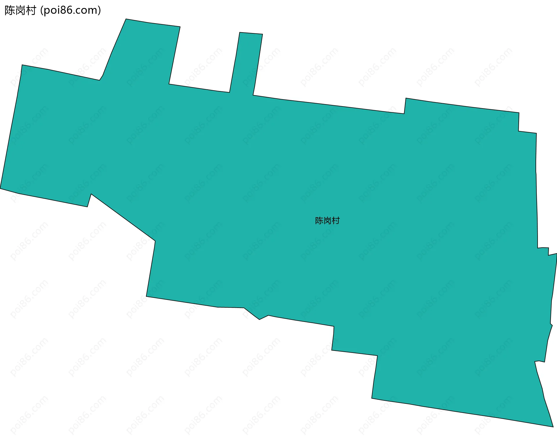 陈岗村边界地图