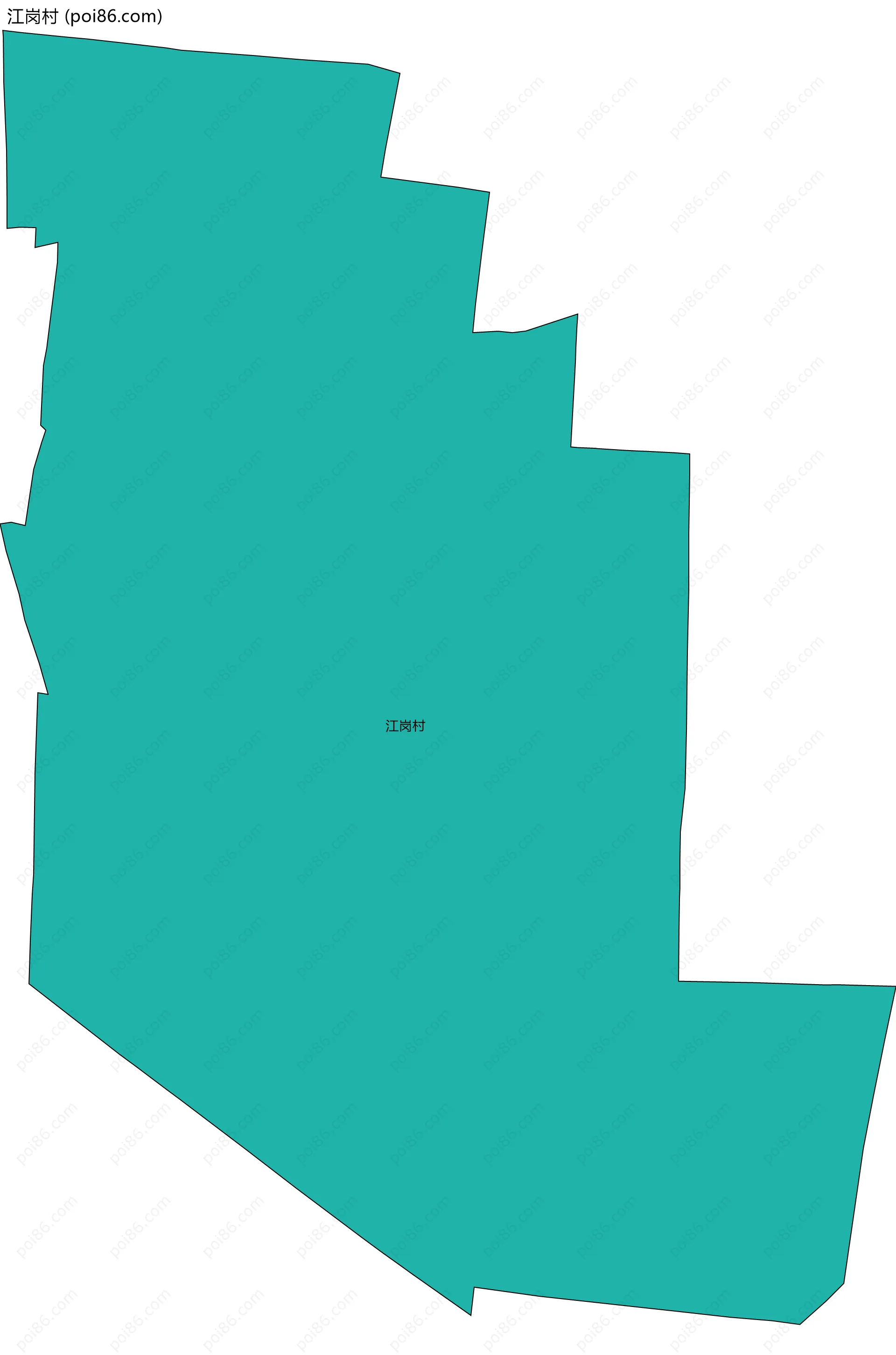 江岗村边界地图