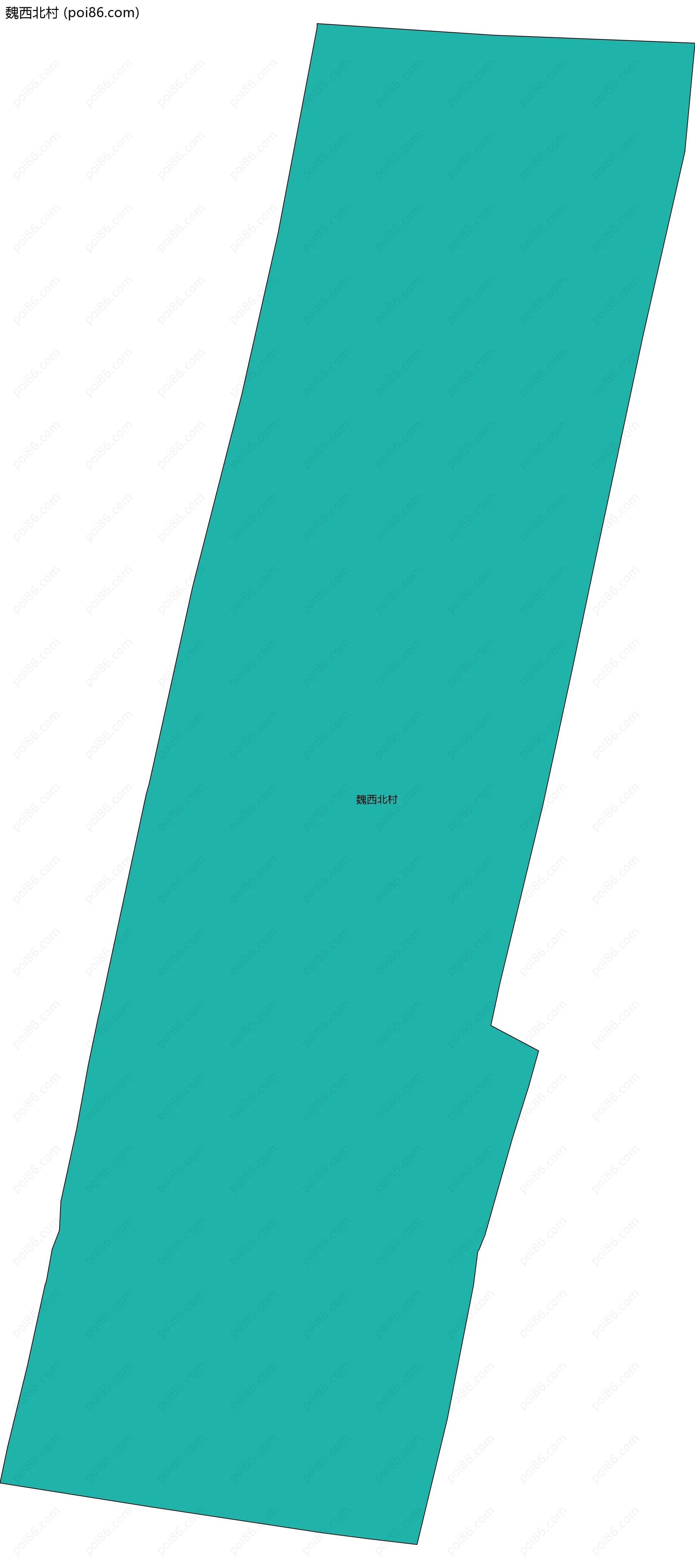 魏西北村边界地图